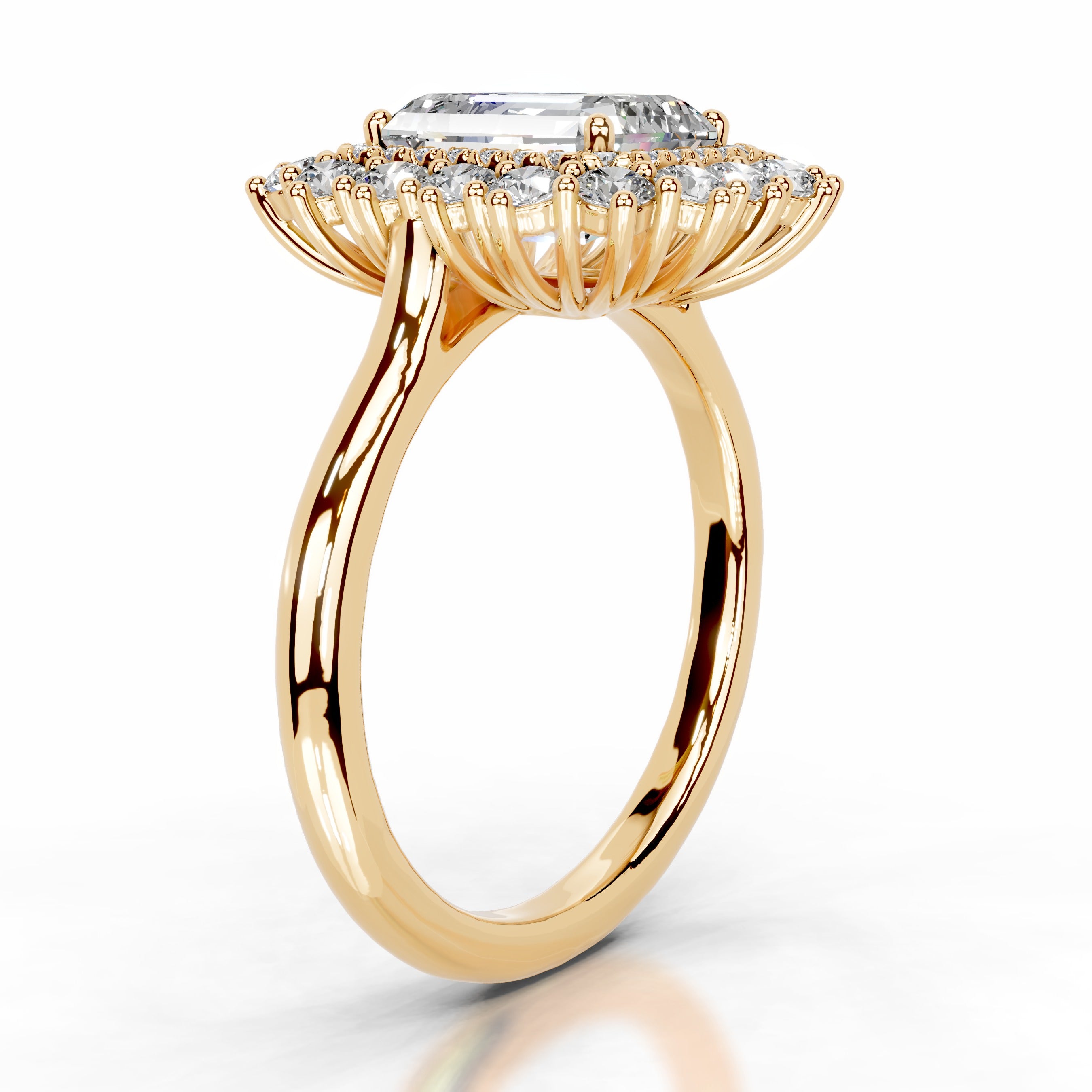 Myaree Moissanite & Diamond Ring - 18K Yellow Gold