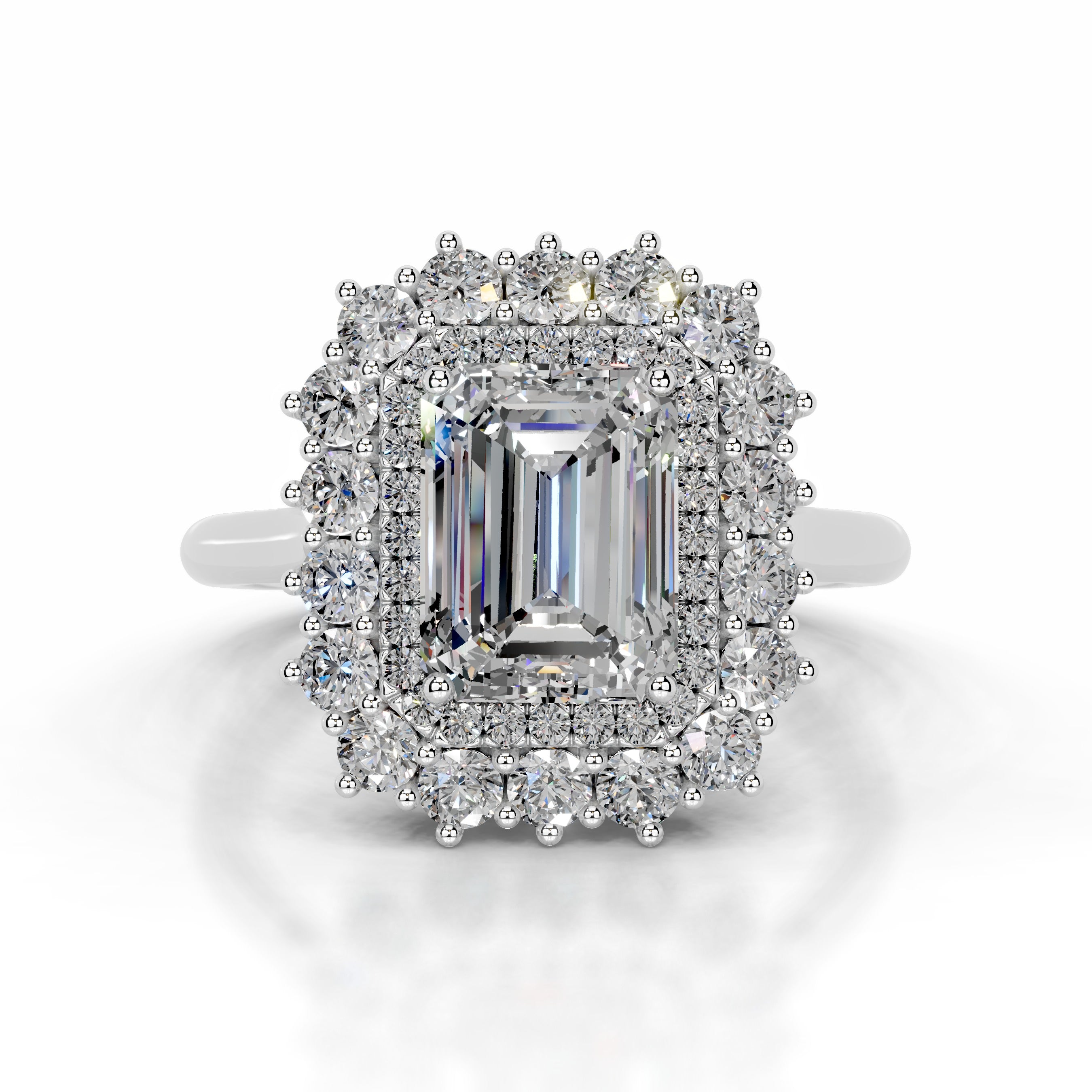 Myaree Moissanite & Diamond Ring - Platinum