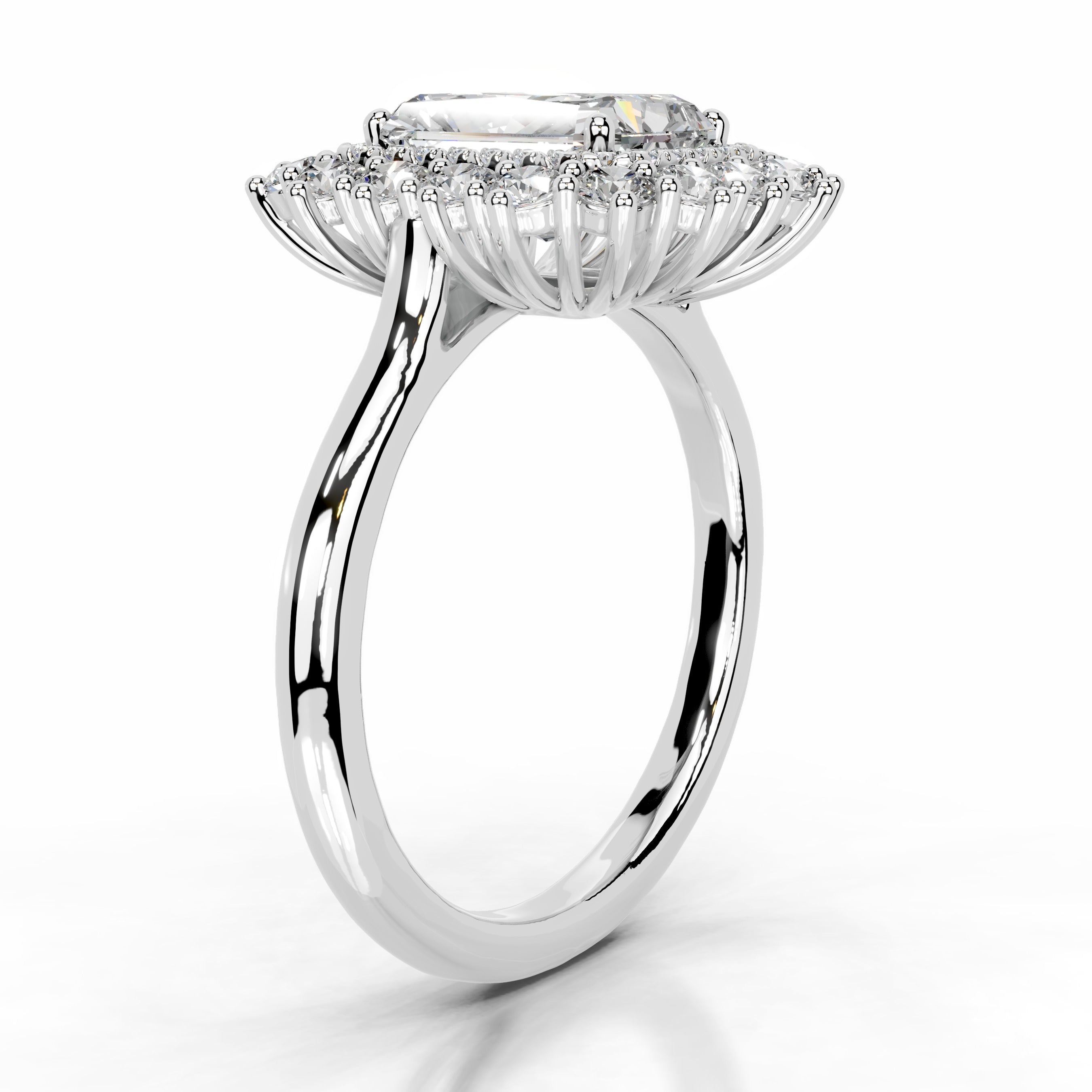 Adriana Moissanite & Diamond Ring - 14K White Gold
