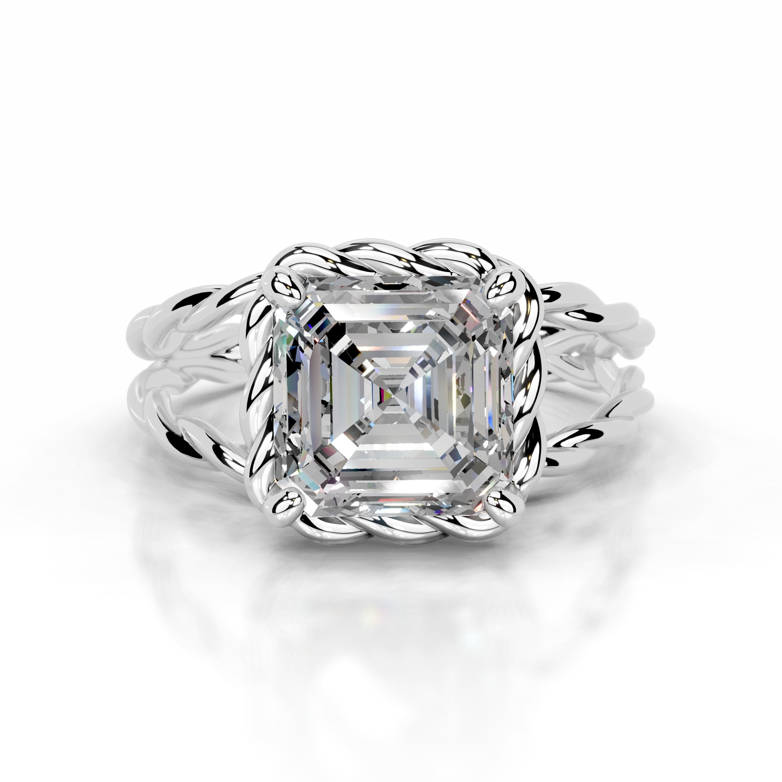 Yul Moissanite Ring - 14K White Gold