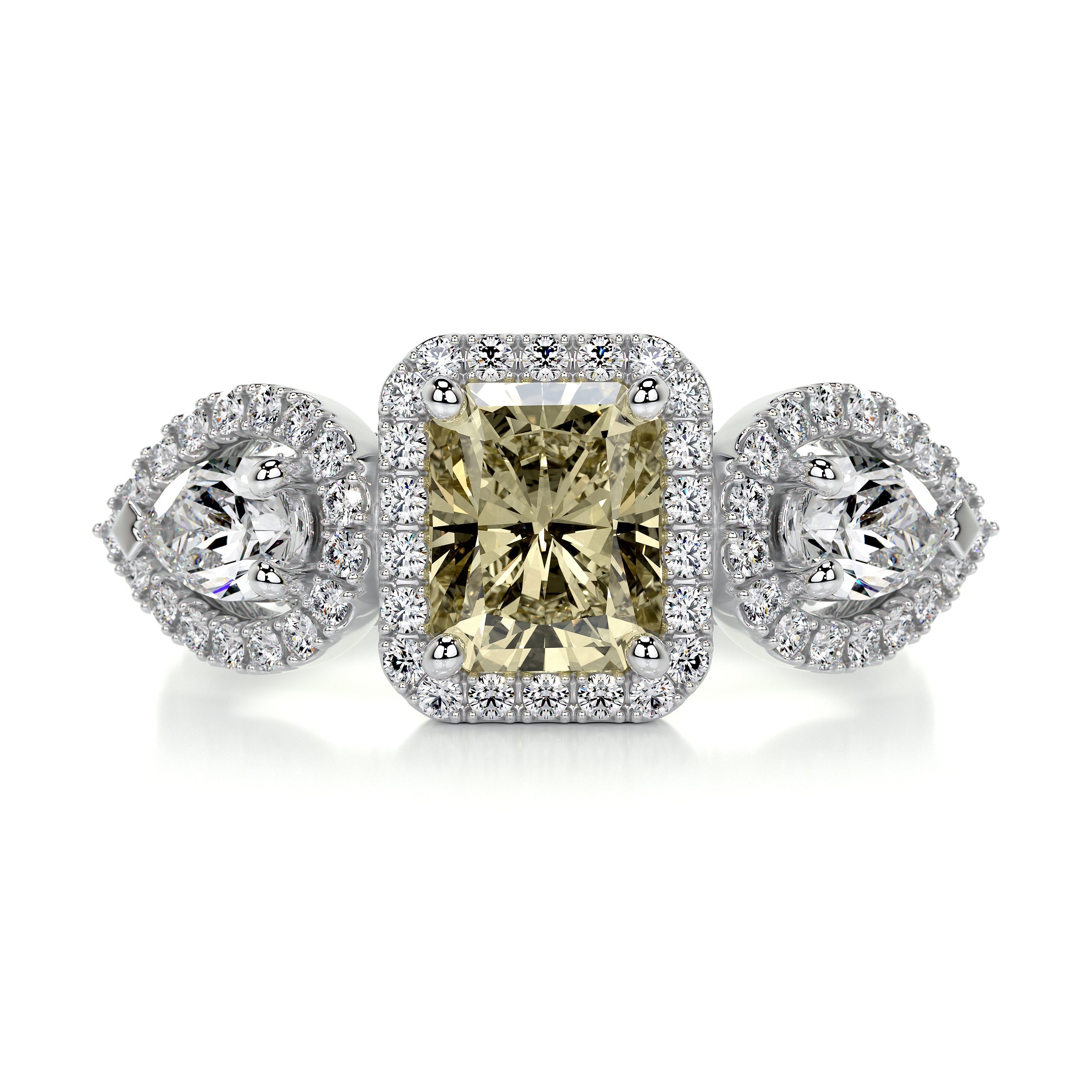 Violet Fantasy Diamond Engagement Ring - 18K White Gold (RTS)
