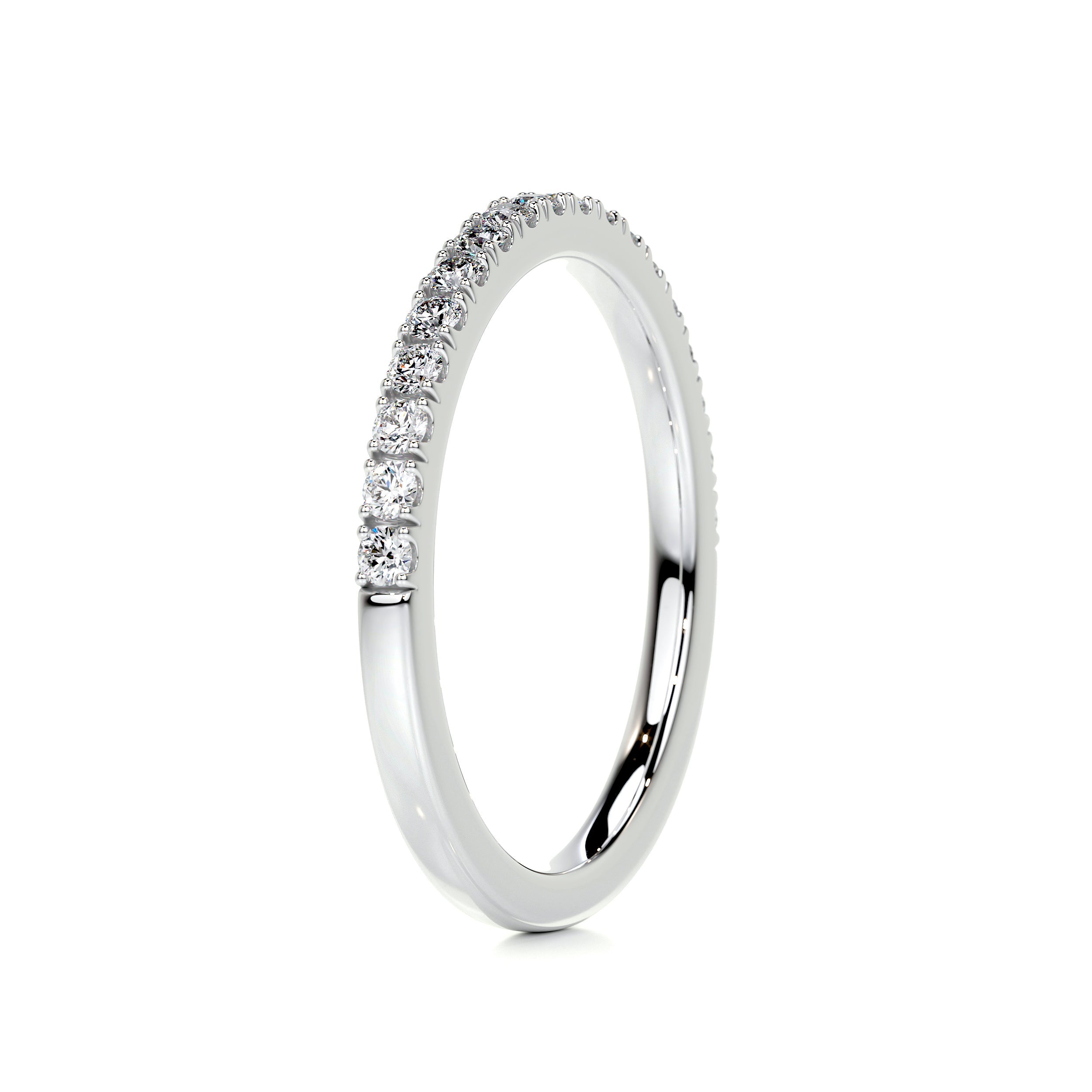 Stephanie Diamond Wedding Ring (0.3 Carat) - 14K White Gold (RTS)