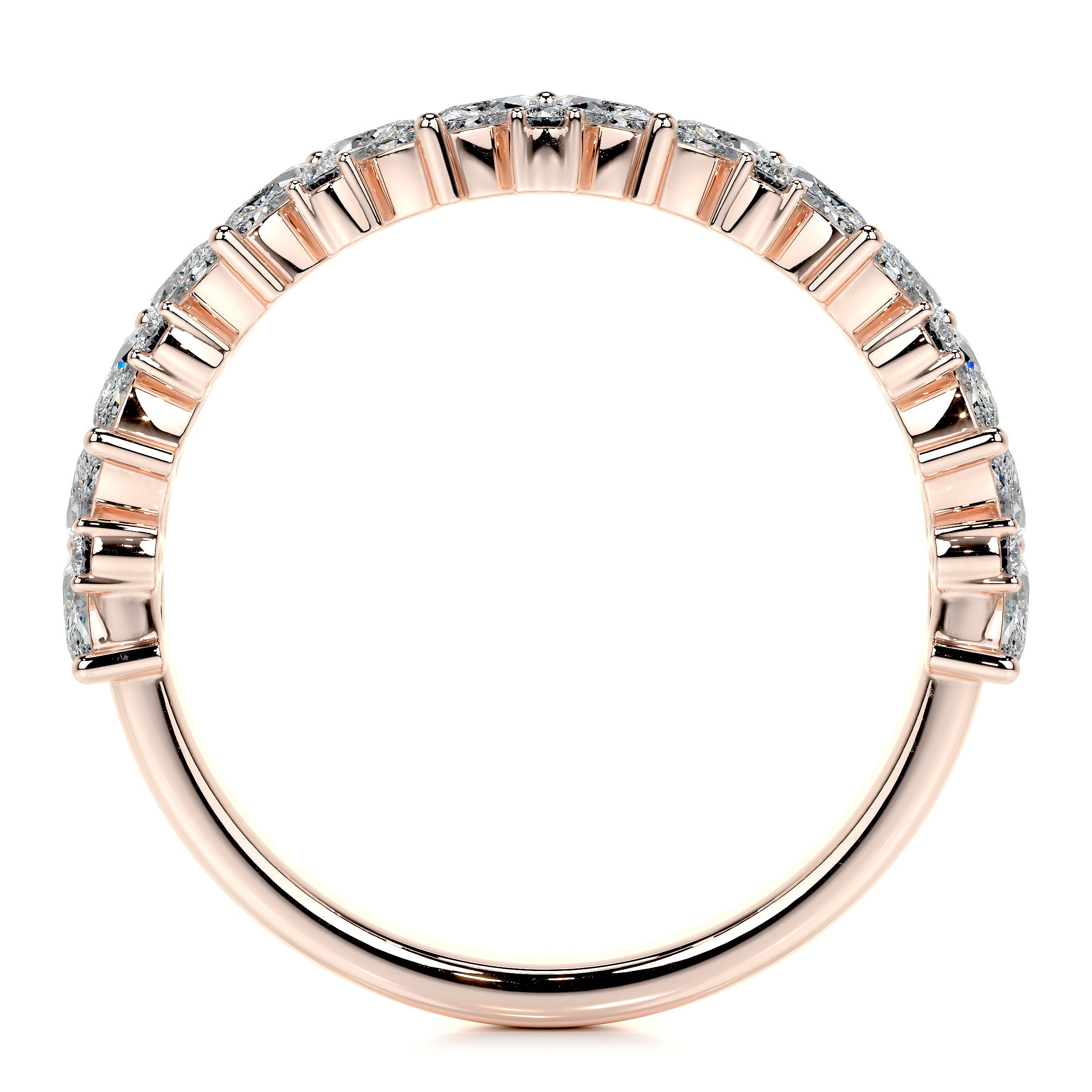 Regina Lab Grown Diamond Wedding Ring (0.85 Carat) -14K Rose Gold (RTS)