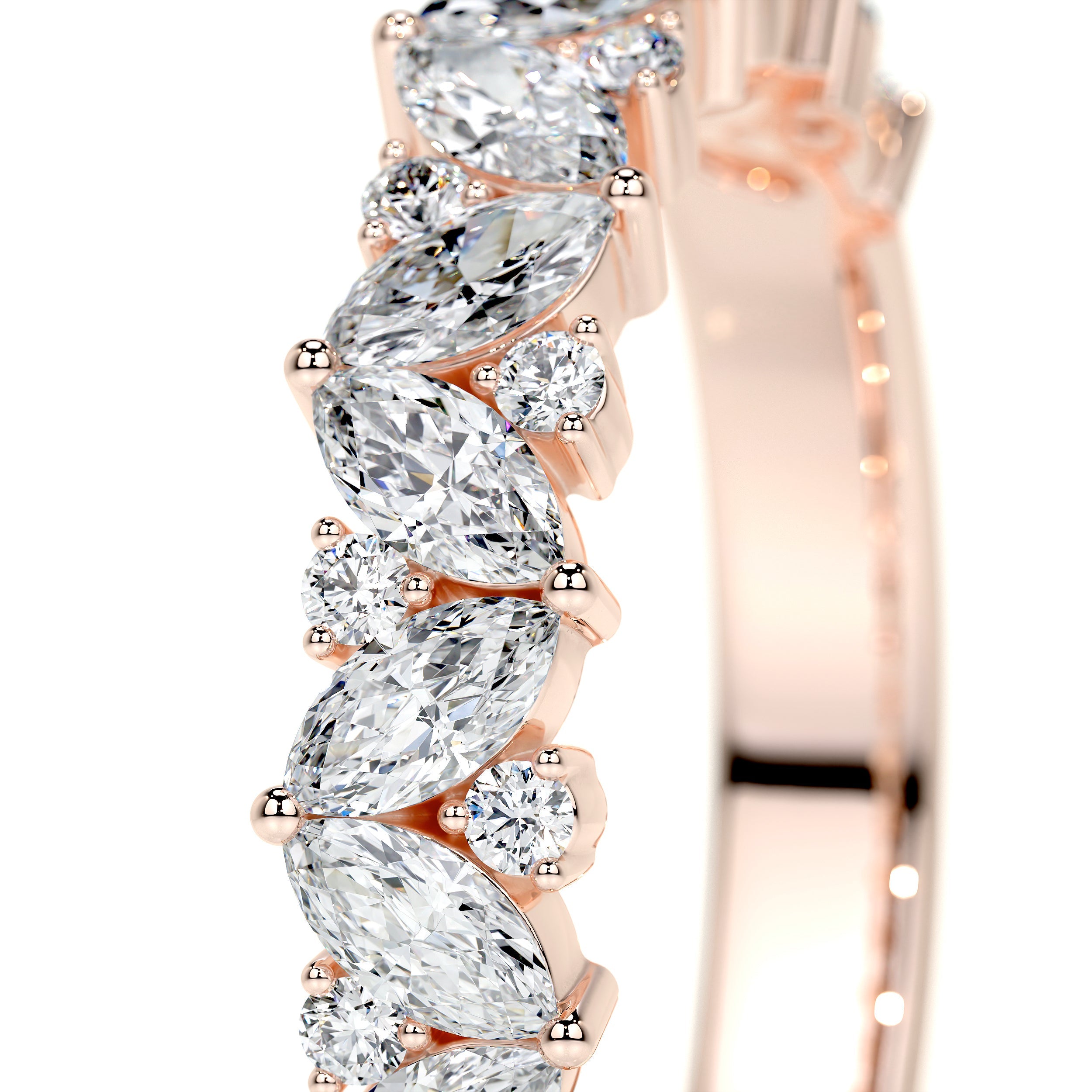 Regina Lab Grown Diamond Wedding Ring (0.85 Carat) -14K Rose Gold (RTS)