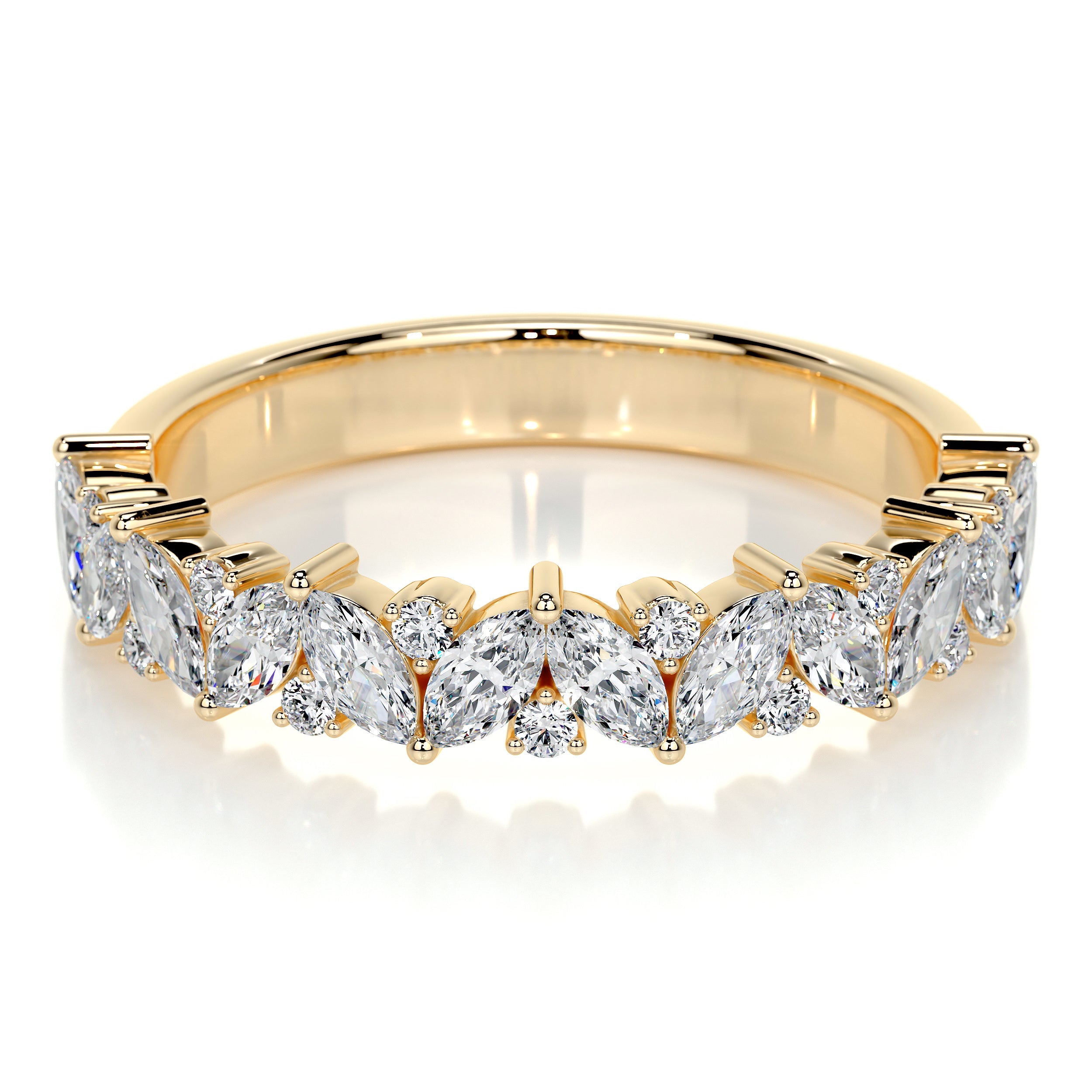 Regina Lab Grown Diamond Wedding Ring (1 Carat) -18K Yellow Gold (RTS)