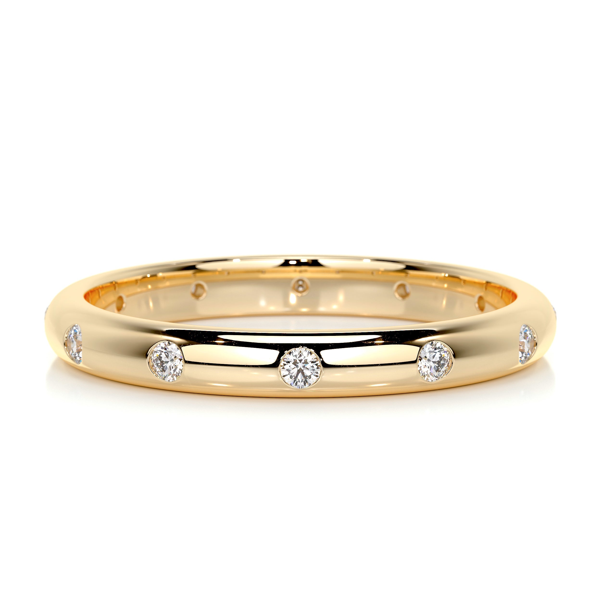 Jenni Men's Diamond Wedding Band (0.20 Carat) -18K Yellow Gold (RTS)