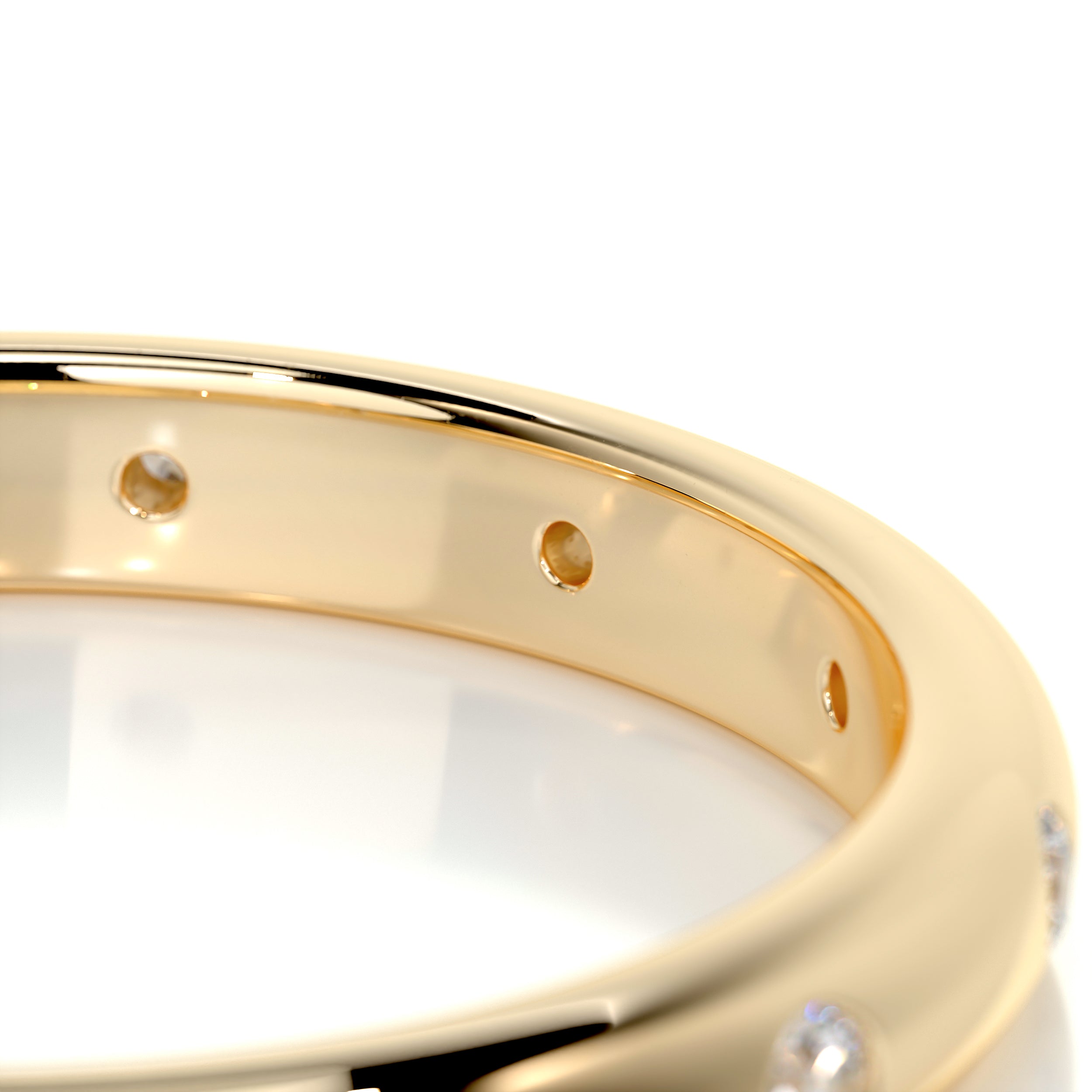 Jenni Men's Diamond Wedding Band (0.20 Carat) -18K Yellow Gold (RTS)