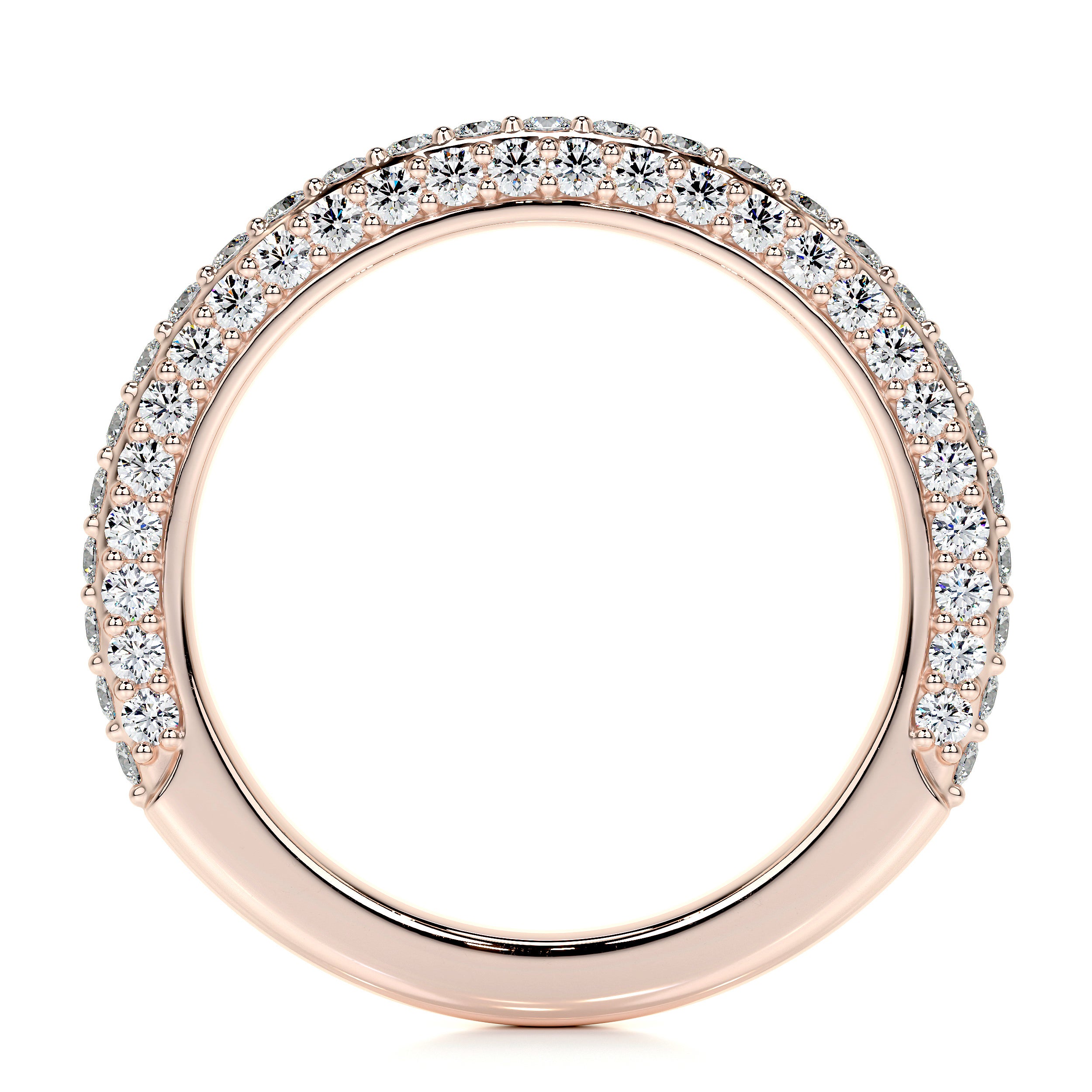 Anastasia Lab Grown Pave Diamond Wedding Ring (0.75 Carat) - 14K Rose Gold