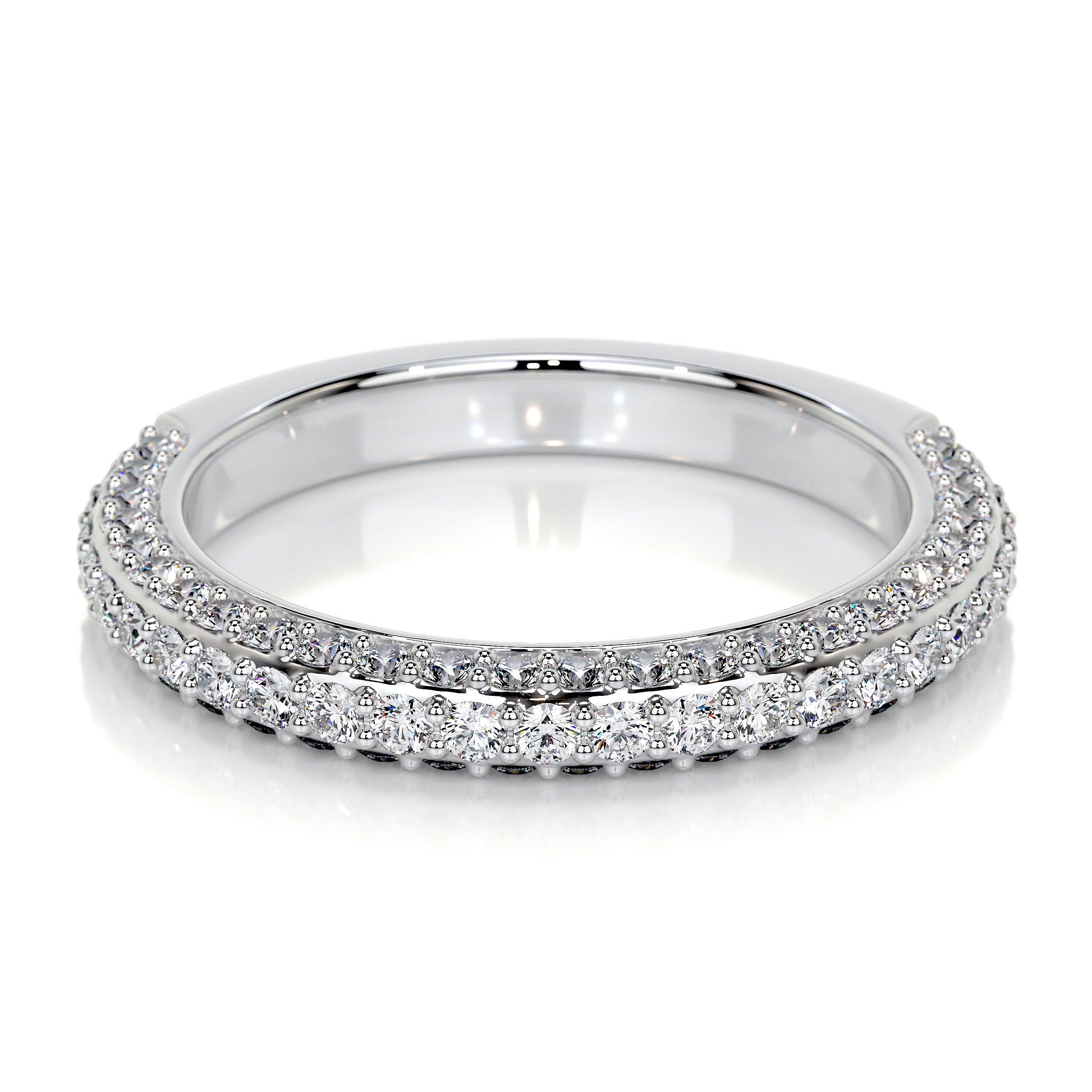 Anastasia Lab Grown Pave Diamond Wedding Ring (0.75 Carat) -18K White Gold