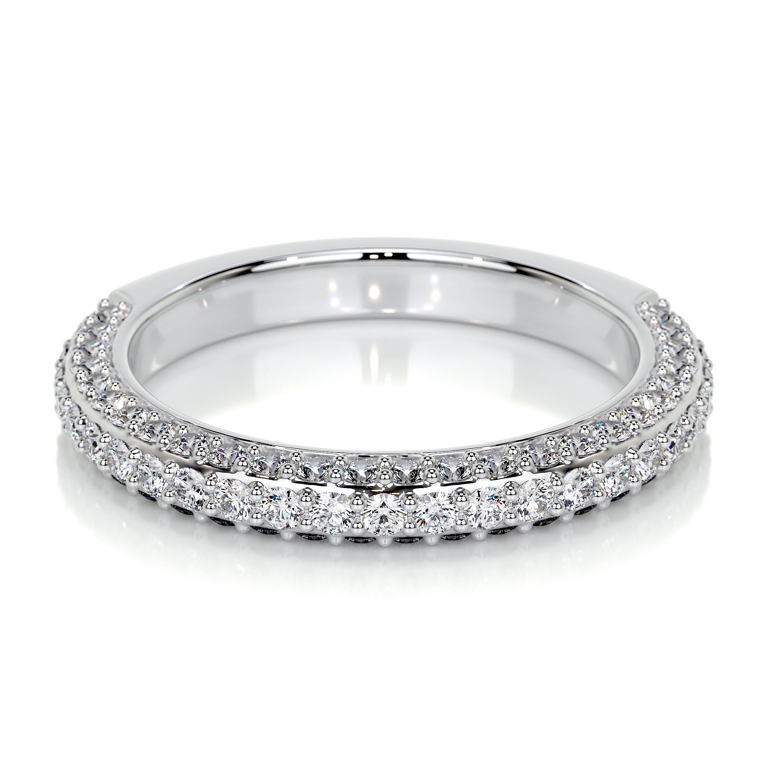 Anastasia Lab Grown Pave Diamond Wedding Ring   (0.75 Carat) -18K White Gold
