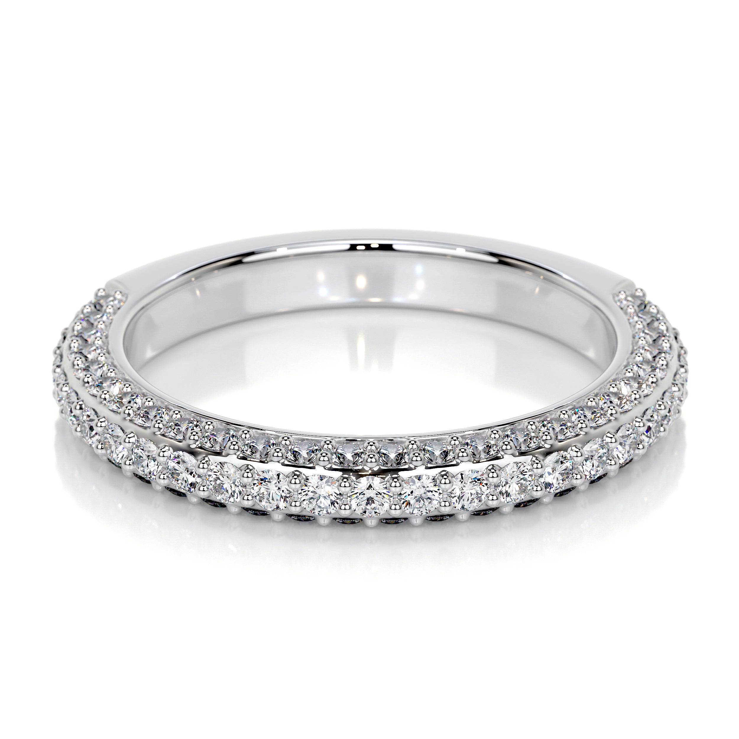 Anastasia Lab Grown Pave Diamond Wedding Ring   (0.75 Carat) -14K White Gold