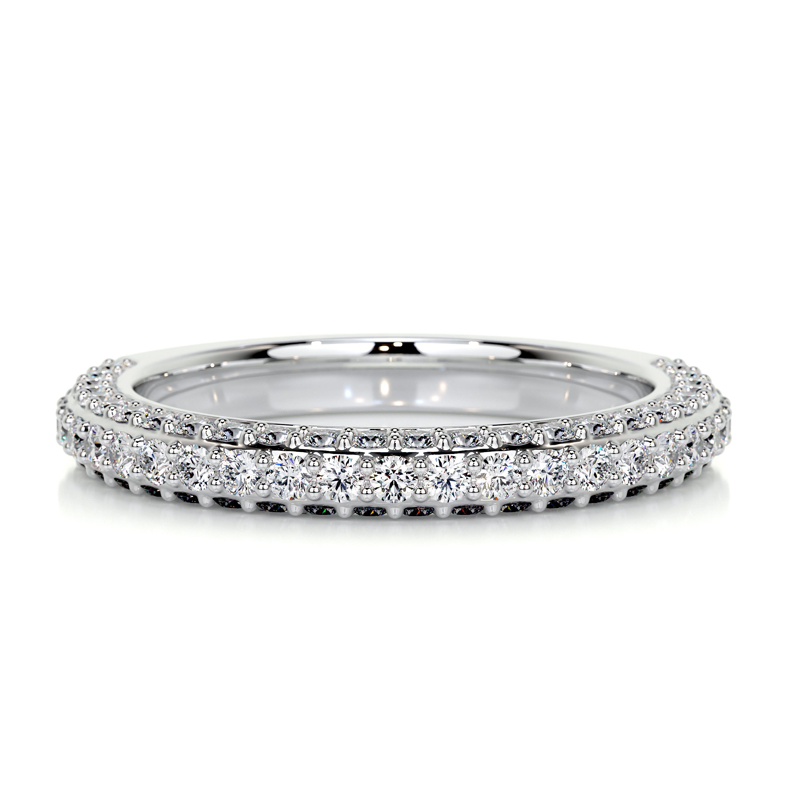 Anastasia Pave Diamond Wedding Ring (0.75 Carat) -14K White Gold