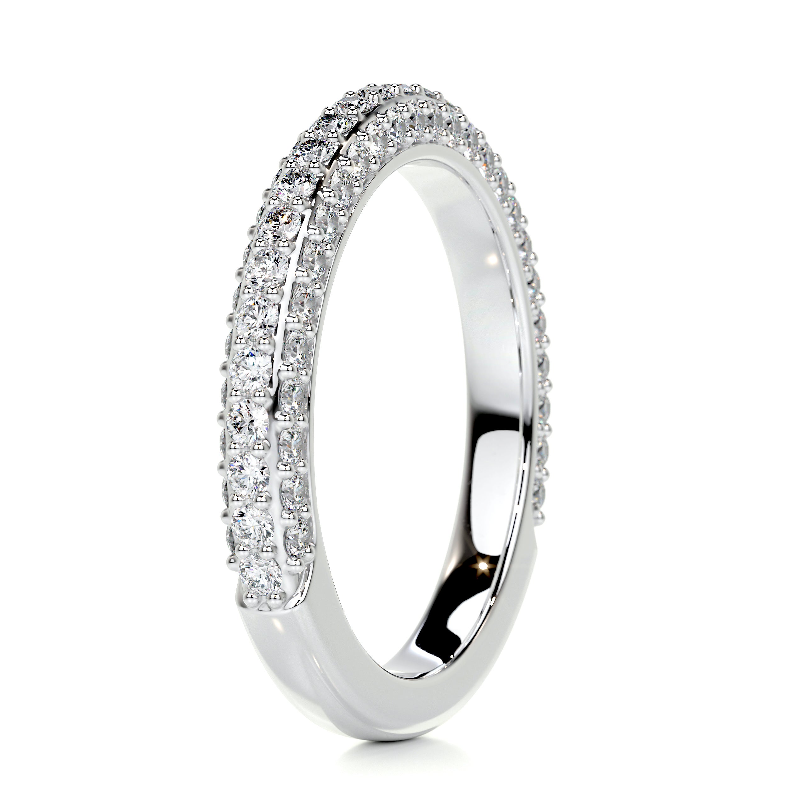 Anastasia Pave Diamond Wedding Ring   (0.75 Carat) -18K White Gold