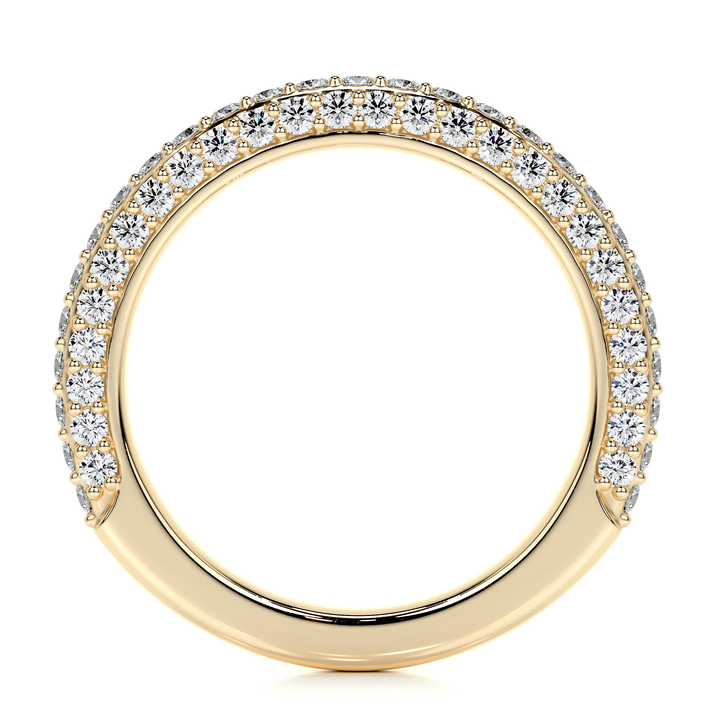 Anastasia Lab Grown Pave Diamond Wedding Ring (0.75 Carat) -18K Yellow Gold