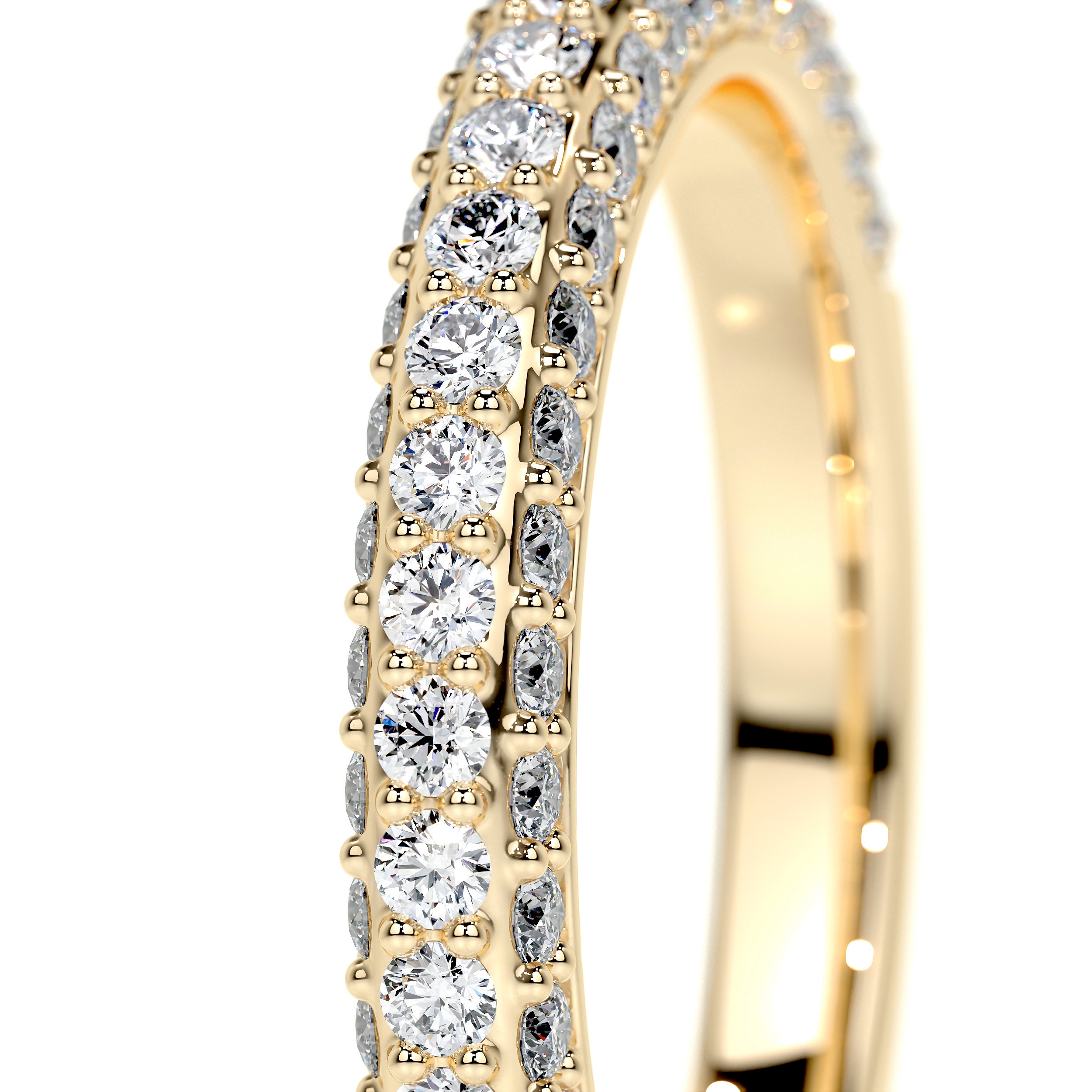 Anastasia Lab Grown Pave Diamond Wedding Ring   (0.75 Carat) -18K Yellow Gold
