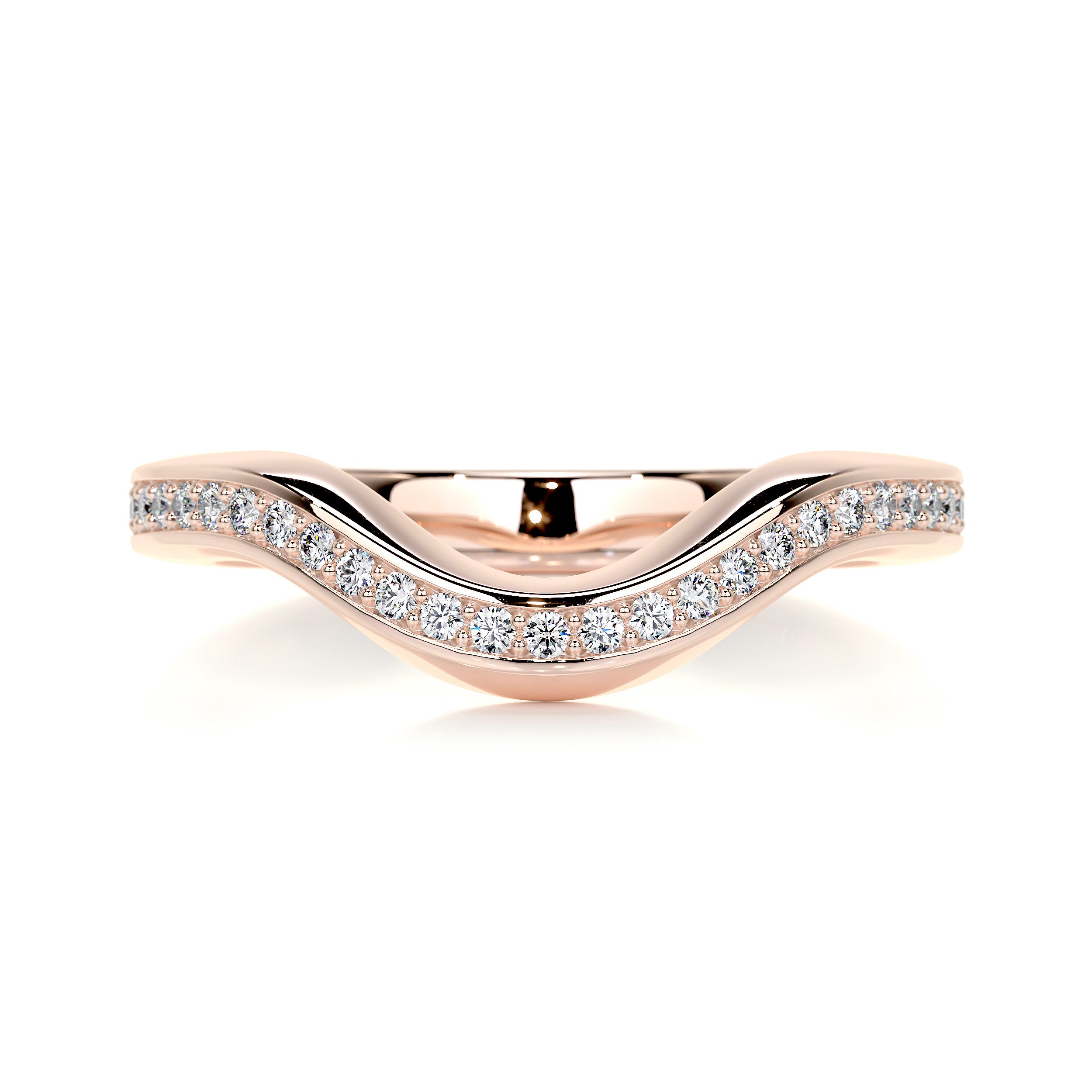 Lucy Diamond Wedding Ring (0.30 Carat) -14K Rose Gold