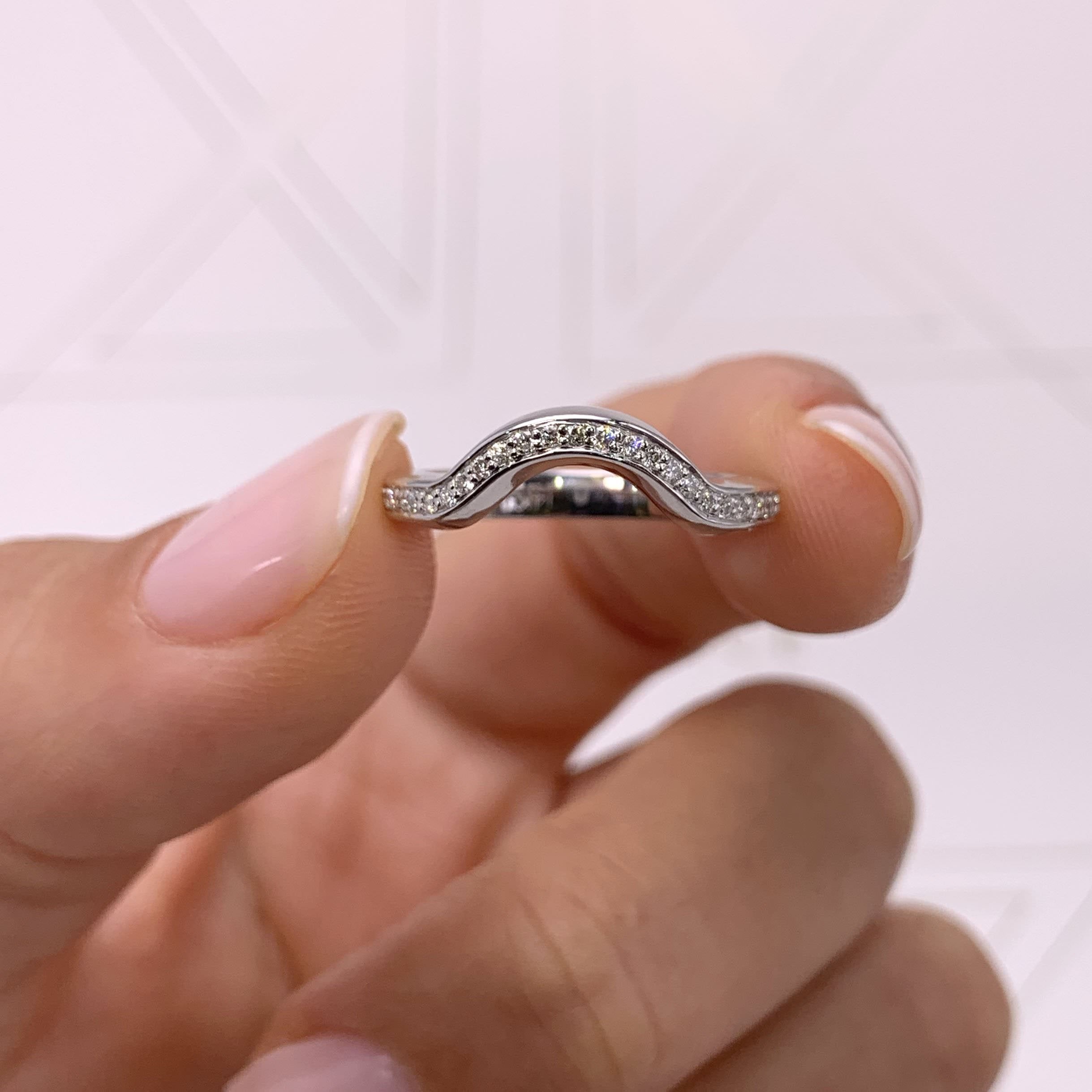 Lucy Diamond Wedding Ring   (0.30 Carat) -18K White Gold