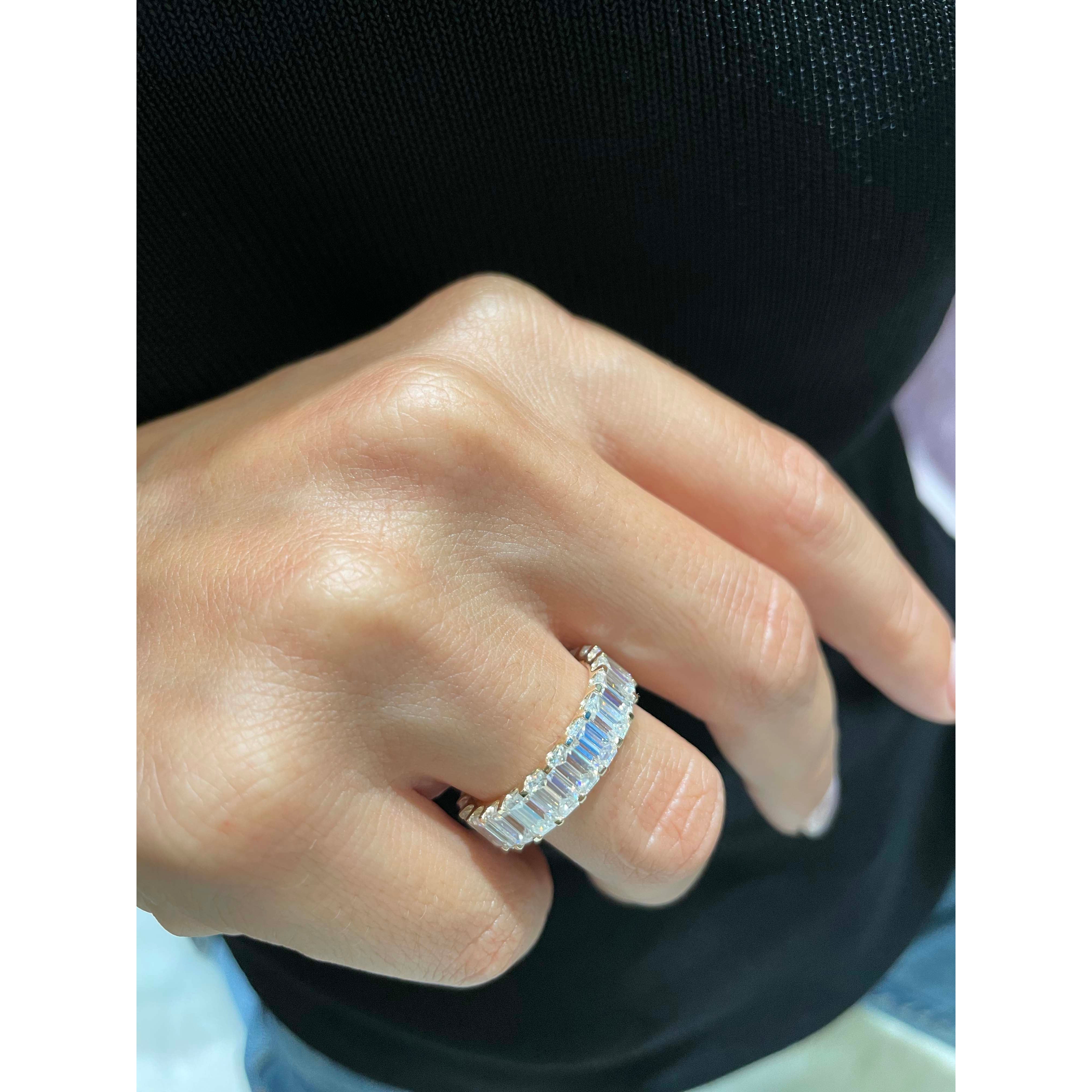 Gina Lab Grown Eternity Wedding Ring -14K White Gold