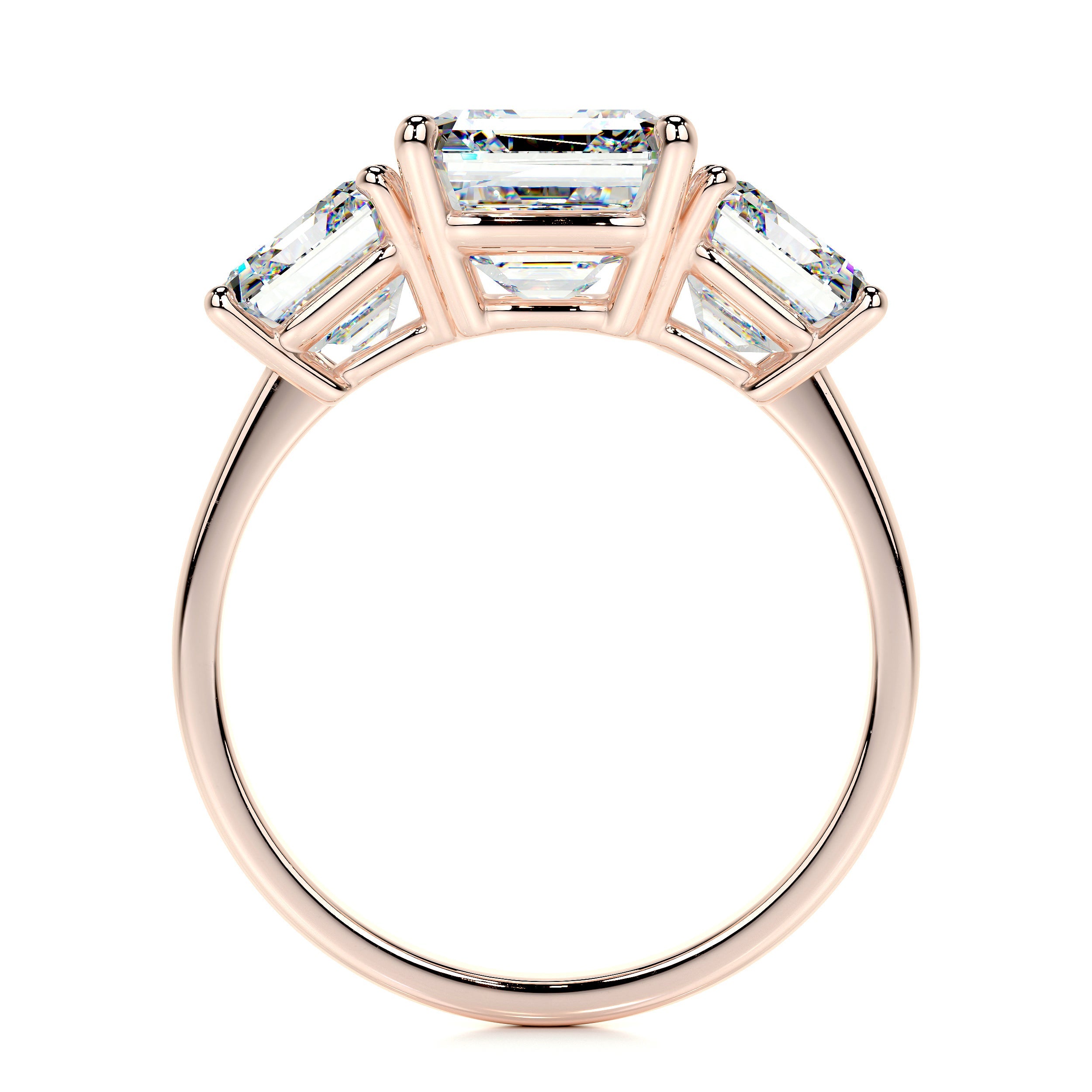 Amanda Lab Grown Diamond Ring (4 Carat) -14K Rose Gold