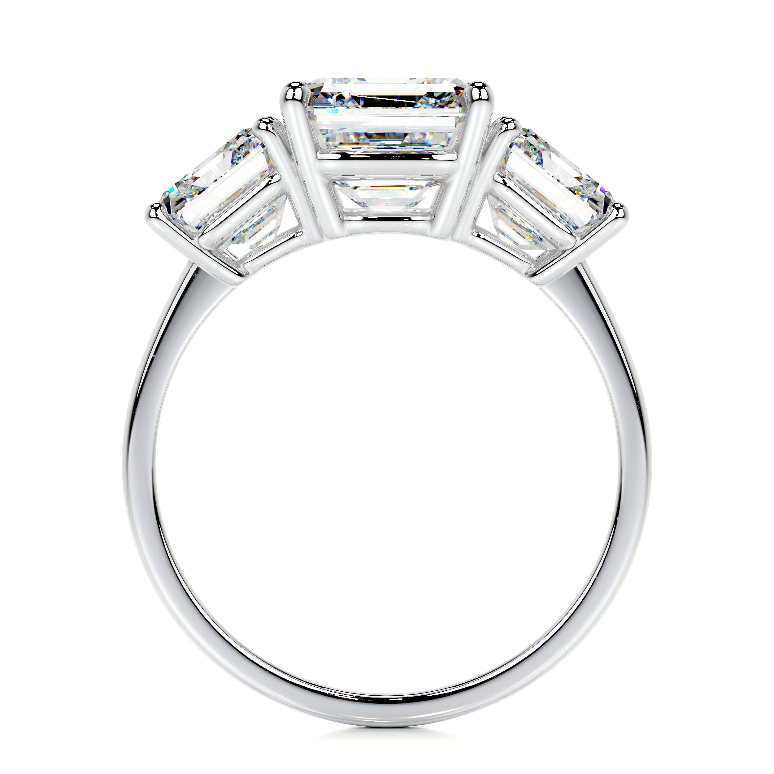 Amanda Lab Grown Diamond Ring   (4 Carat) -14K White Gold