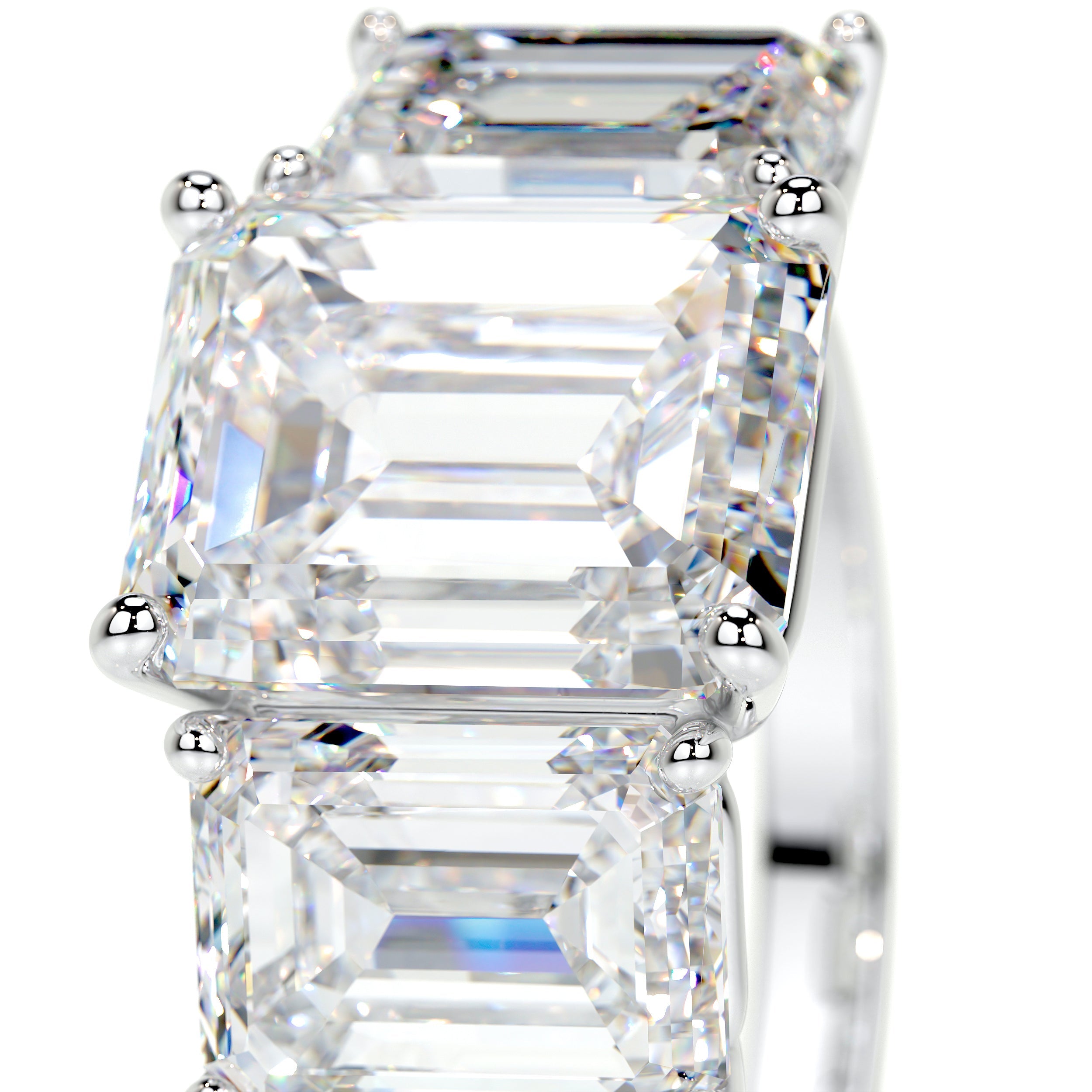 Amanda Lab Grown Diamond Ring   (4 Carat) -14K White Gold