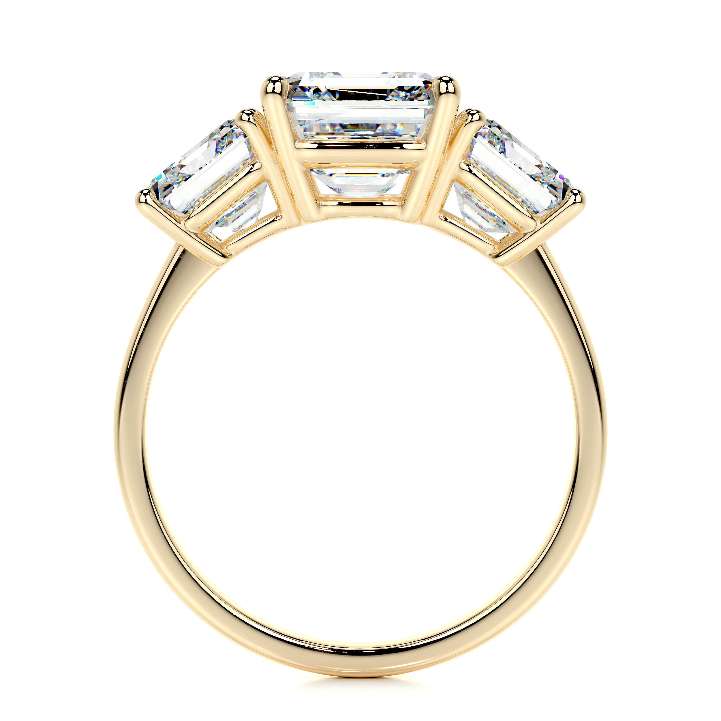 Amanda Lab Grown Diamond Ring (4 Carat) -18K Yellow Gold