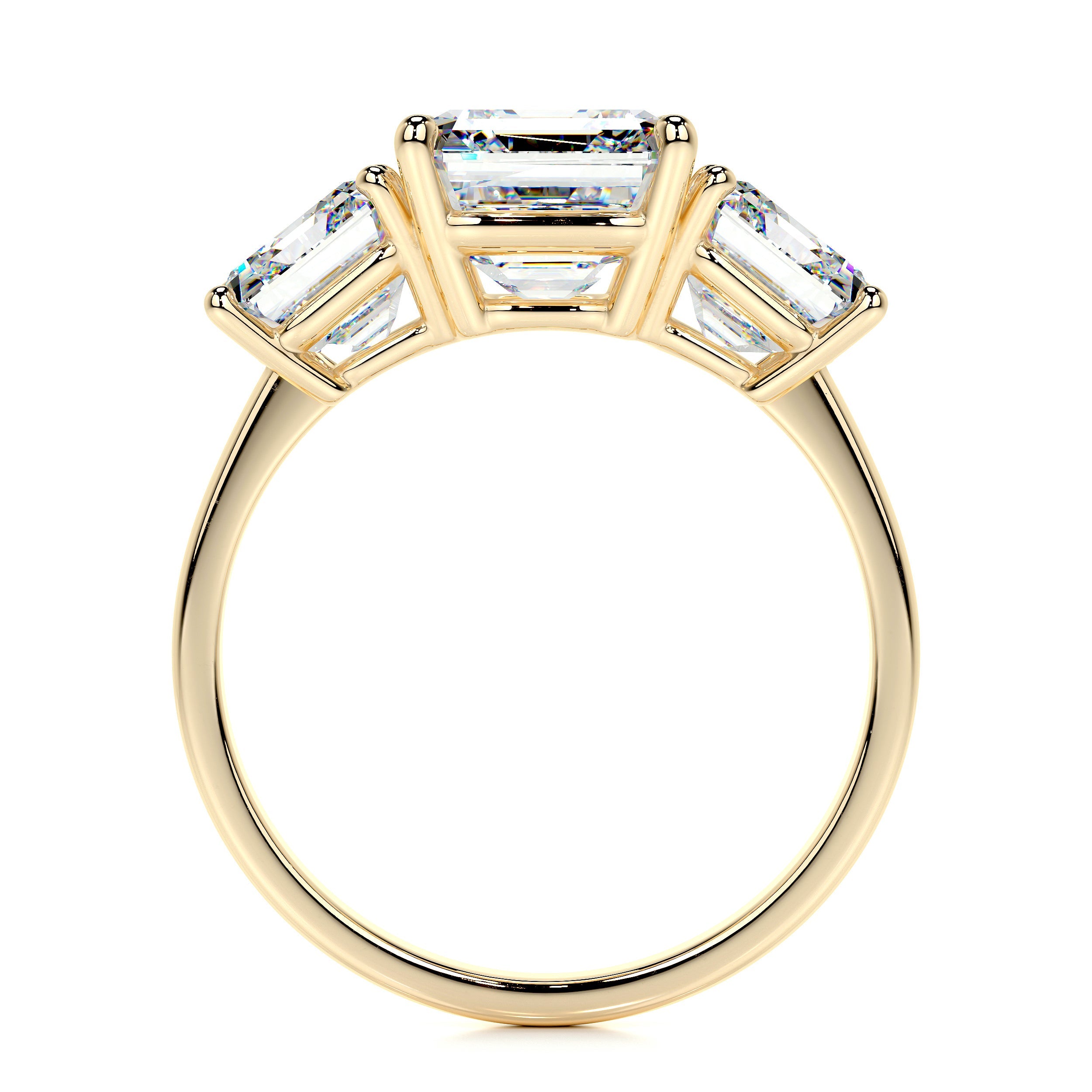 Amanda Lab Grown Diamond Ring   (4 Carat) -18K Yellow Gold