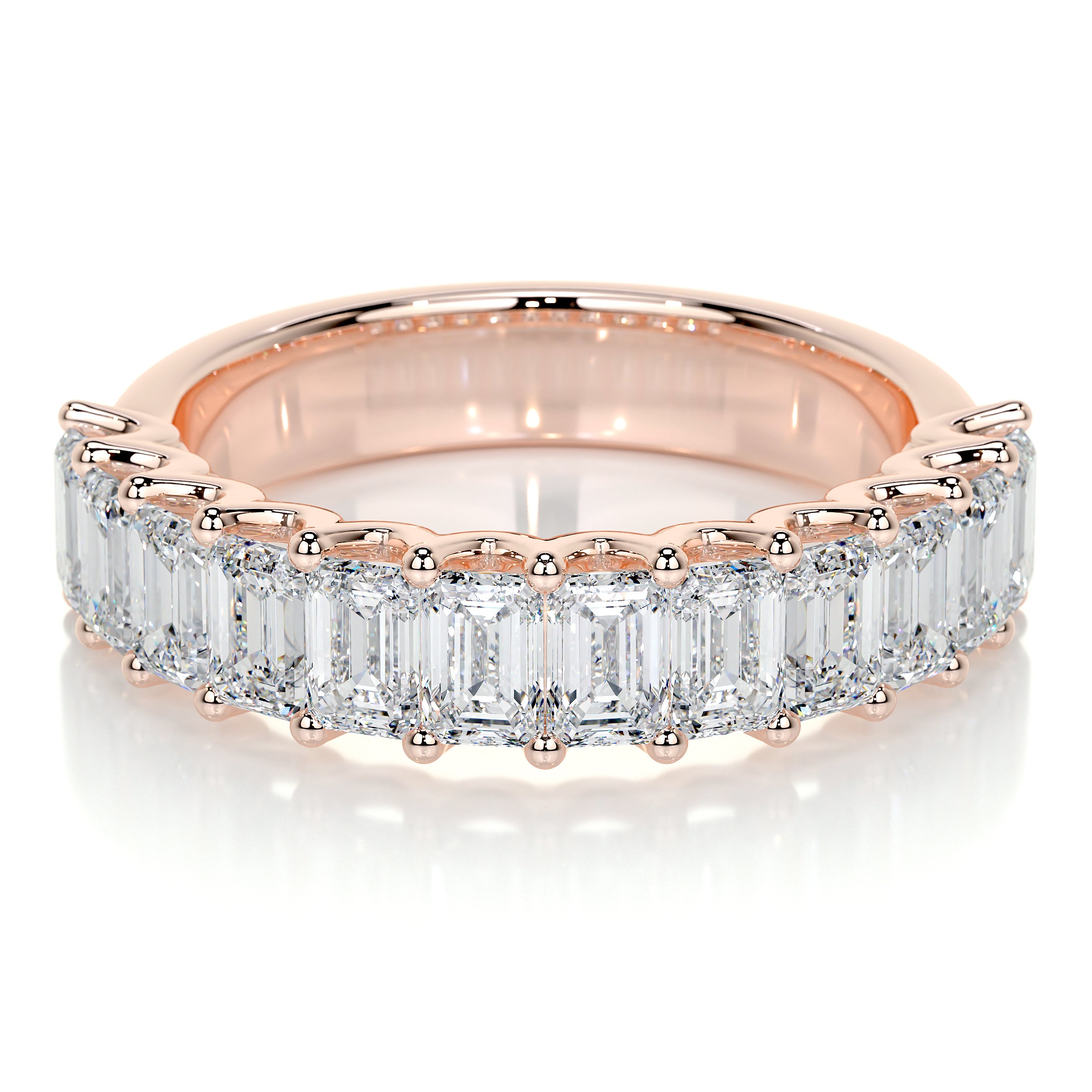 Gina Half Lab Grown Eternity Wedding Ring -14K Rose Gold