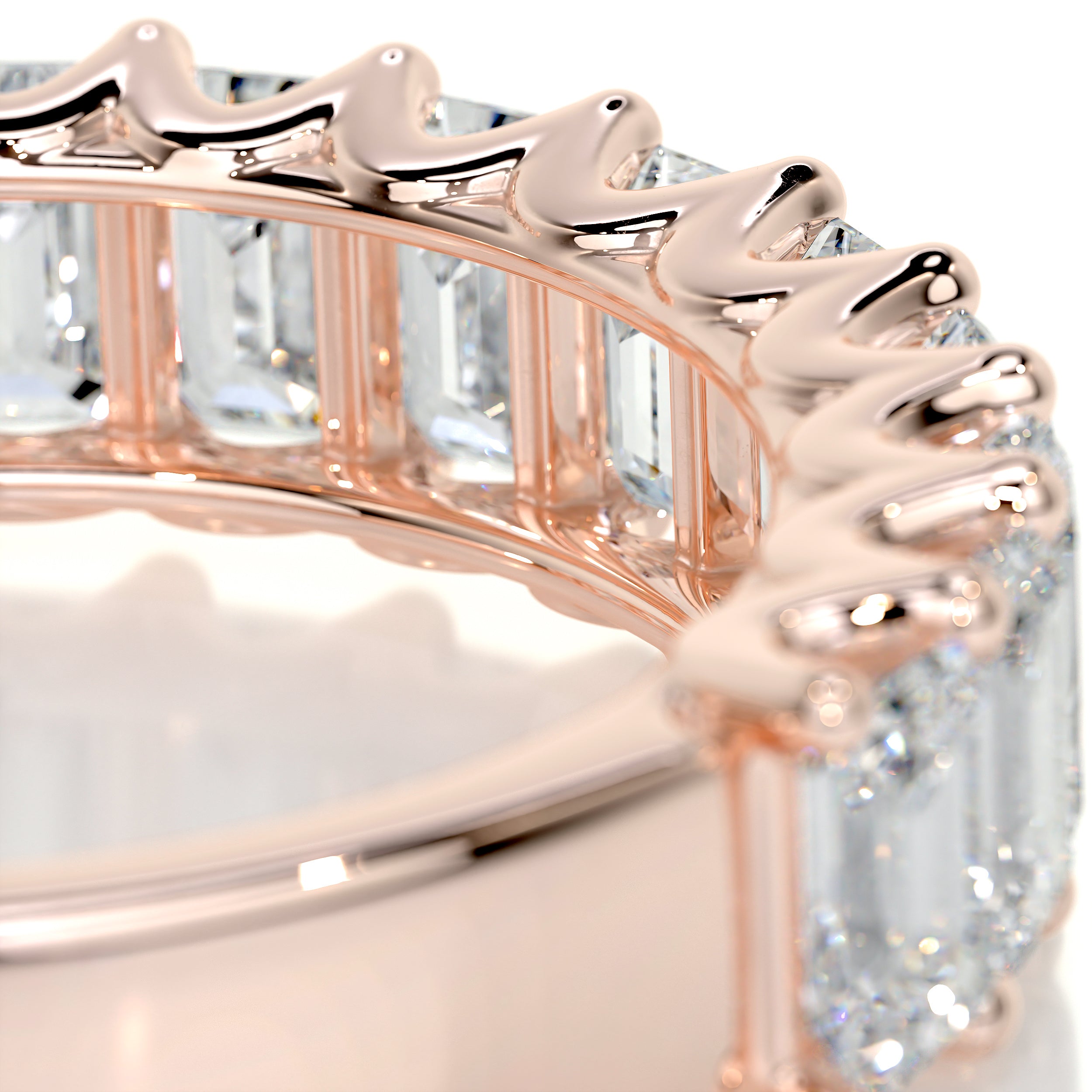 Gina Half Eternity Wedding Ring -14K Rose Gold