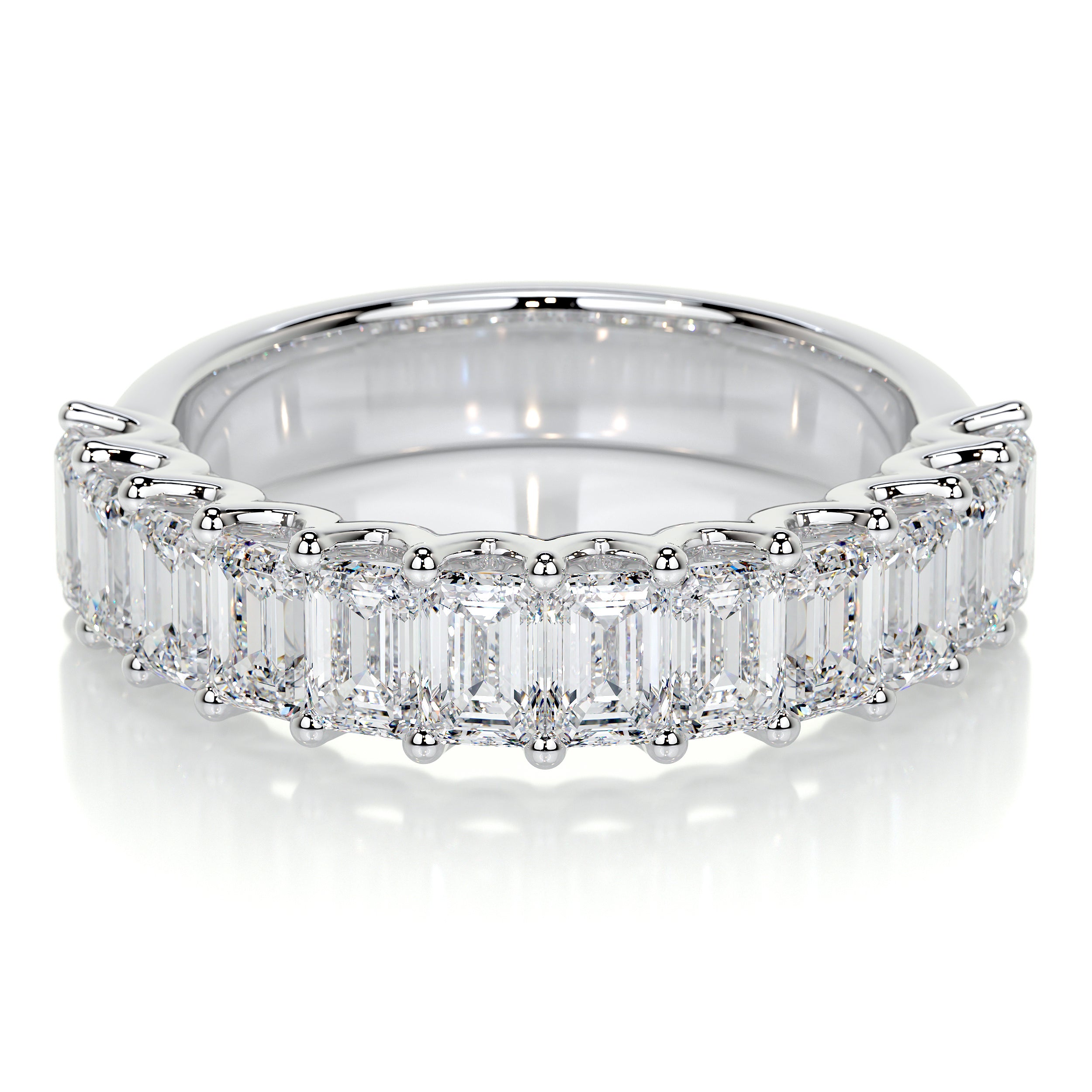 Gina Half Lab Grown Eternity Wedding Ring -14K White Gold