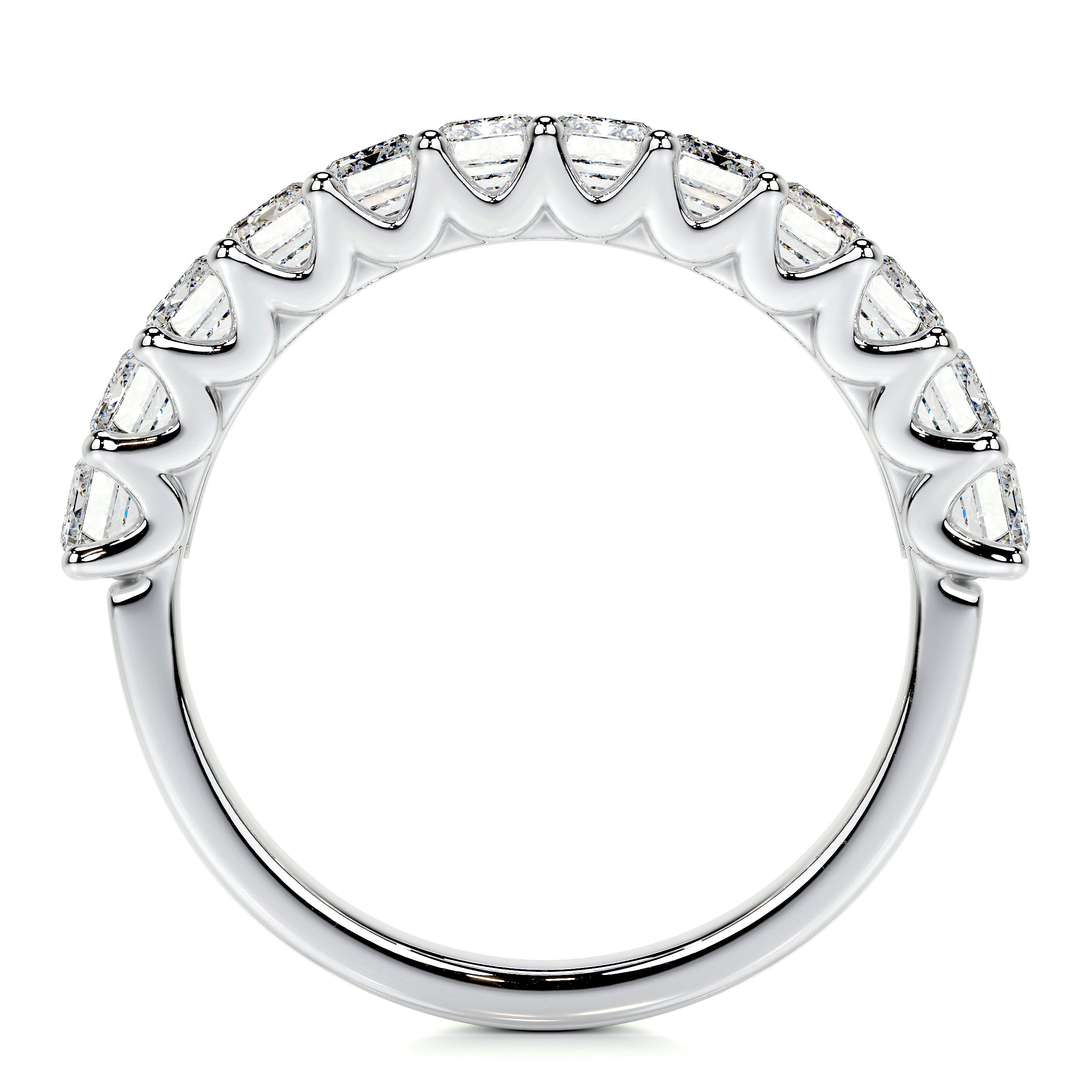 Gina Half Lab Grown Eternity Wedding Ring -Platinum