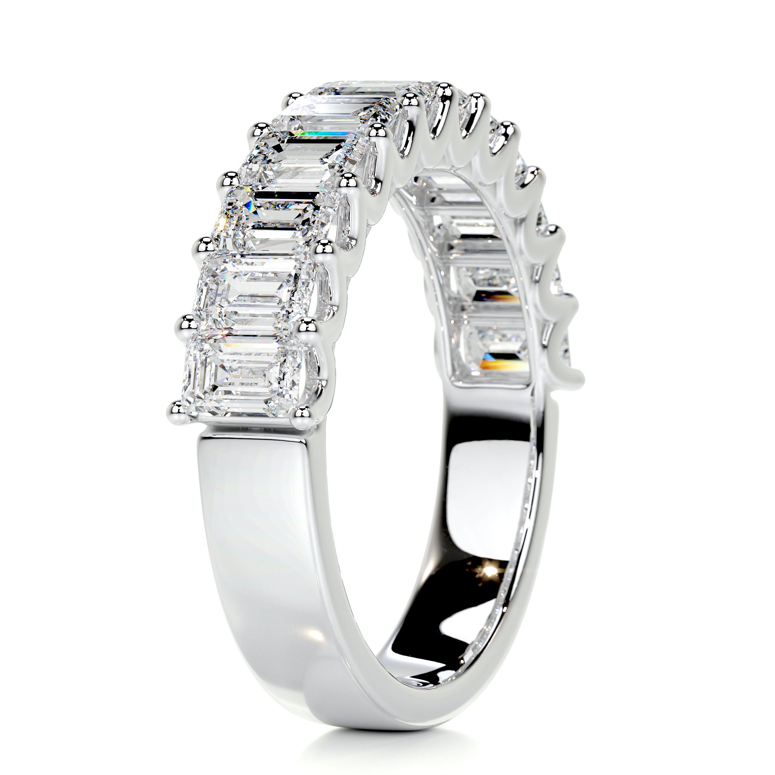 Gina Half Eternity Wedding Ring -18K White Gold
