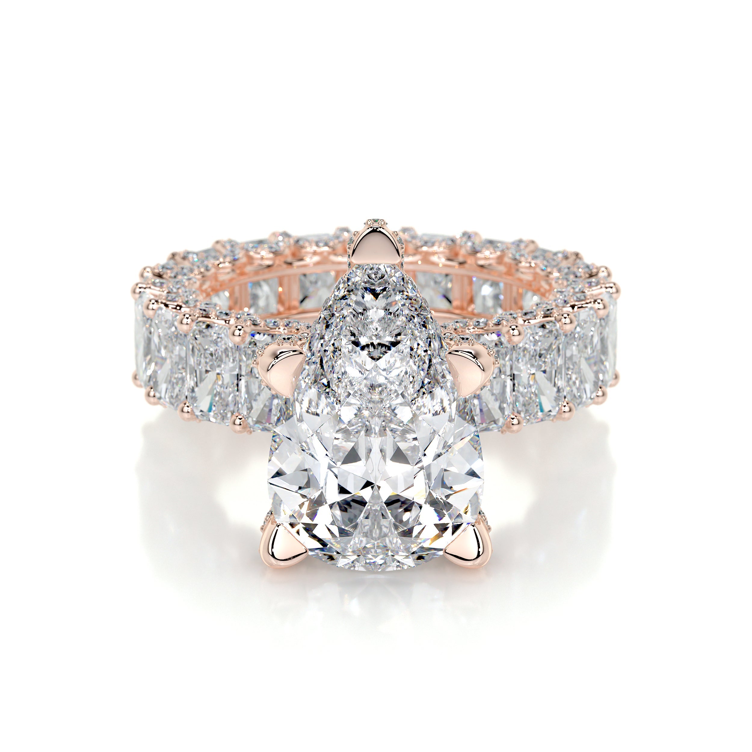 Arabella Lab Grown Diamond Ring (8 Carat) -14K Rose Gold