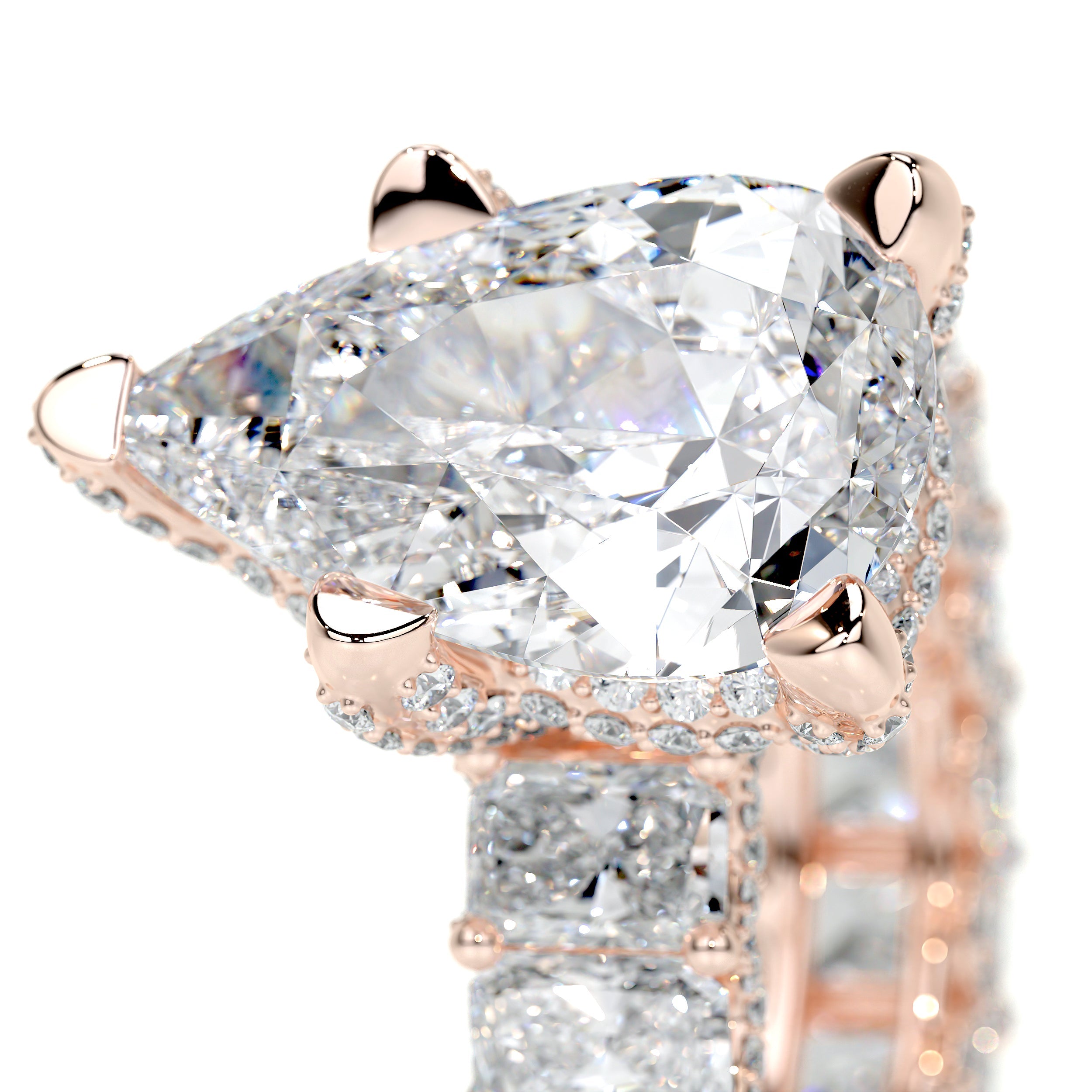 Arabella Lab Grown Diamond Ring   (8 Carat) -14K Rose Gold