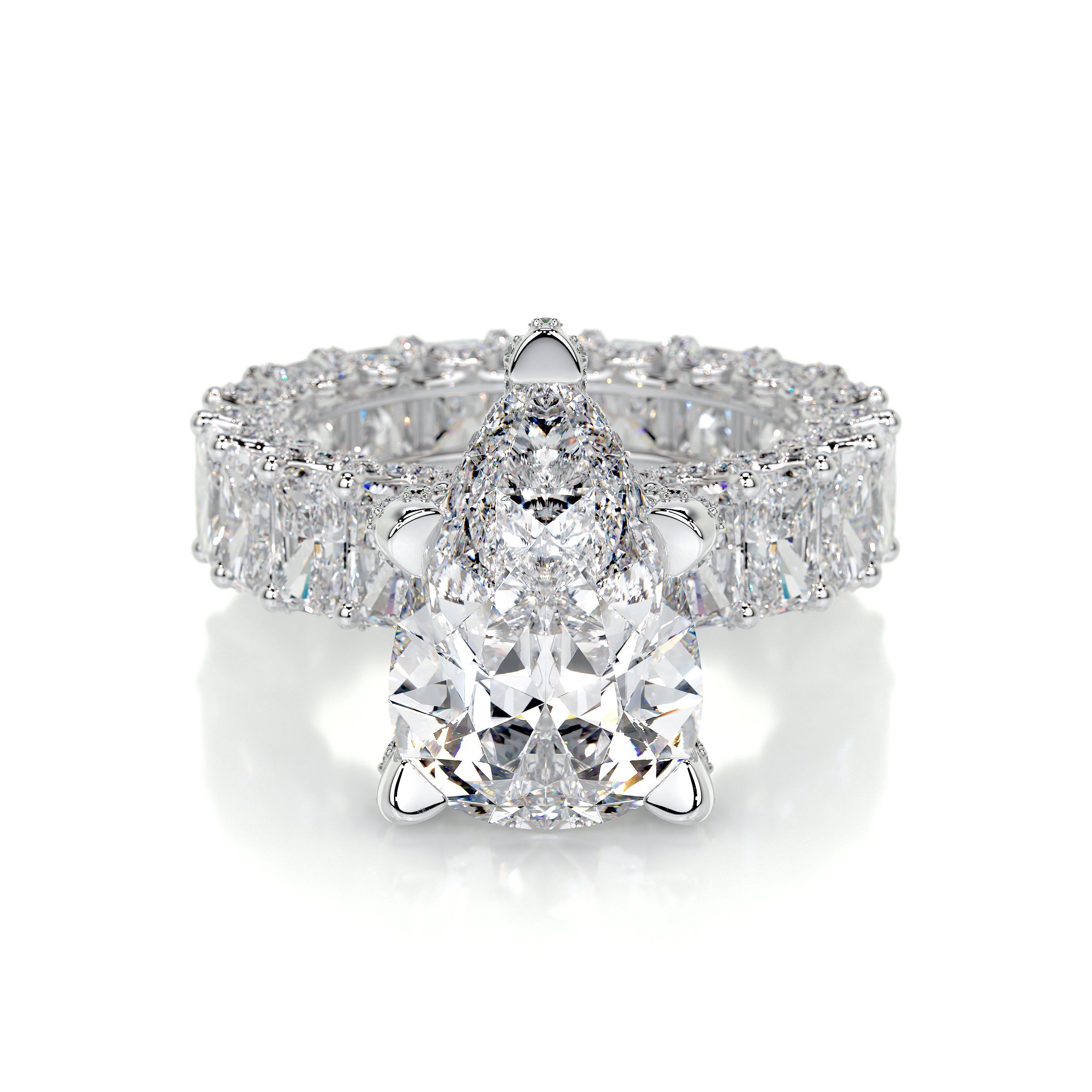 Arabella Lab Grown Diamond Ring (8 Carat) -14K White Gold