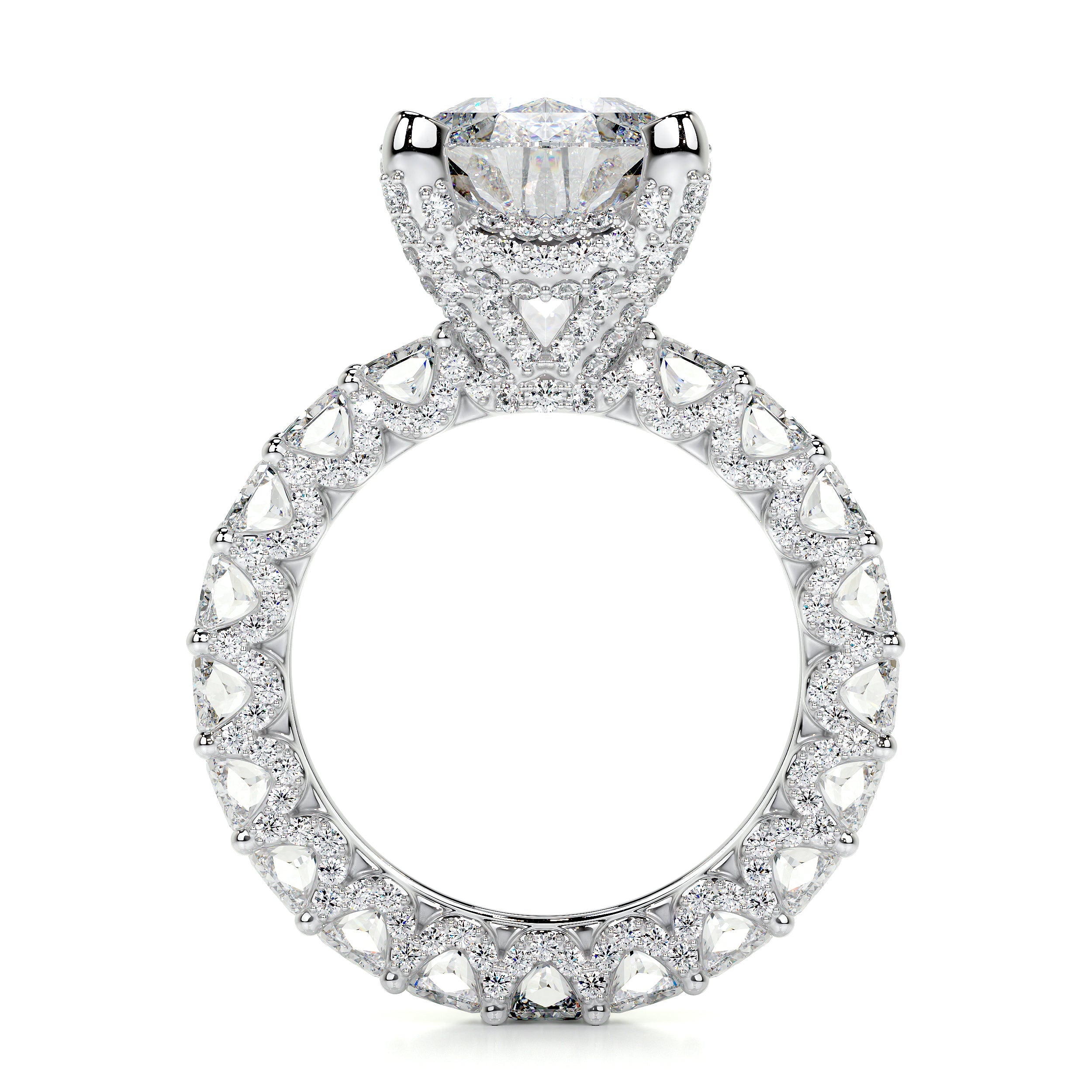 Arabella Lab Grown Diamond Ring (8 Carat) -14K White Gold