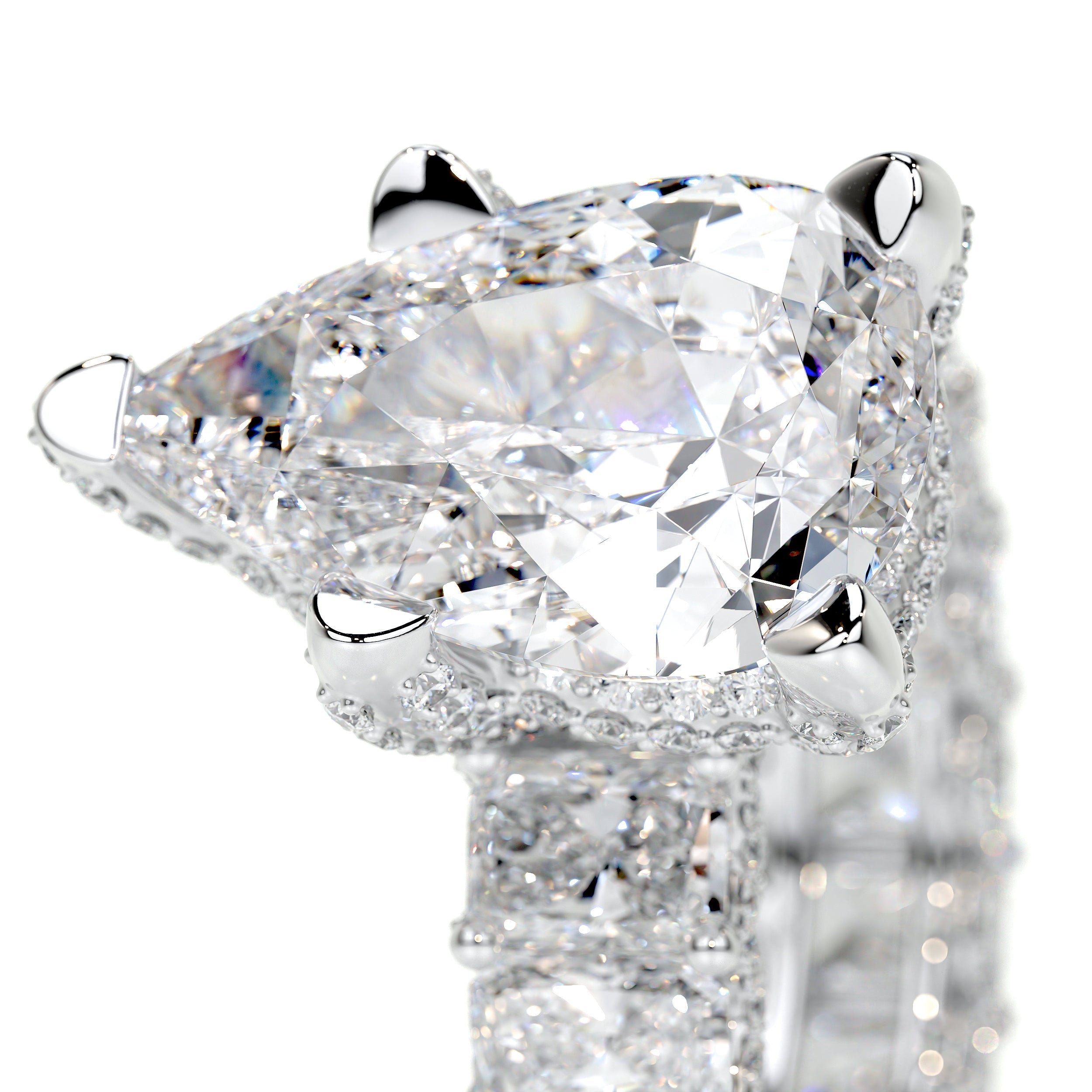 Arabella Lab Grown Diamond Ring   (8 Carat) -14K White Gold
