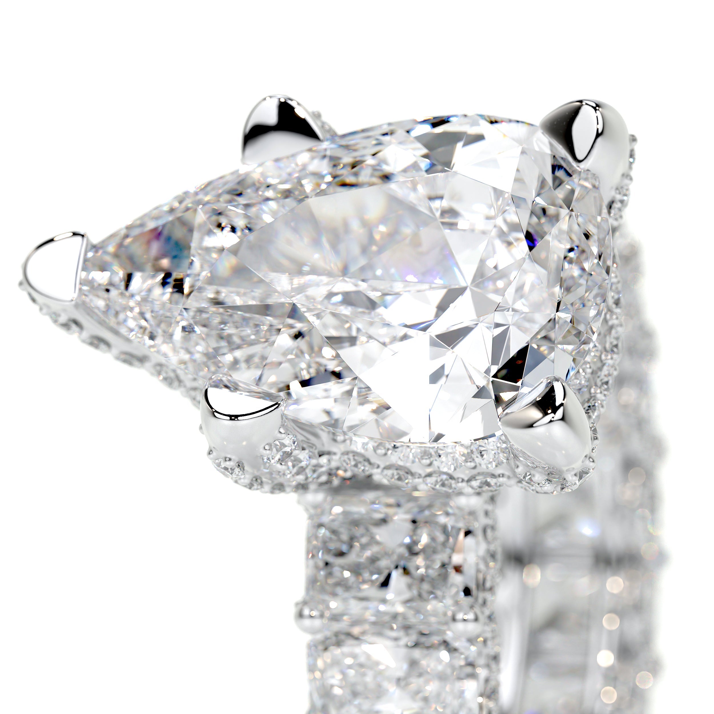 Arabella Lab Grown Diamond Ring (8 Carat) -14K White Gold