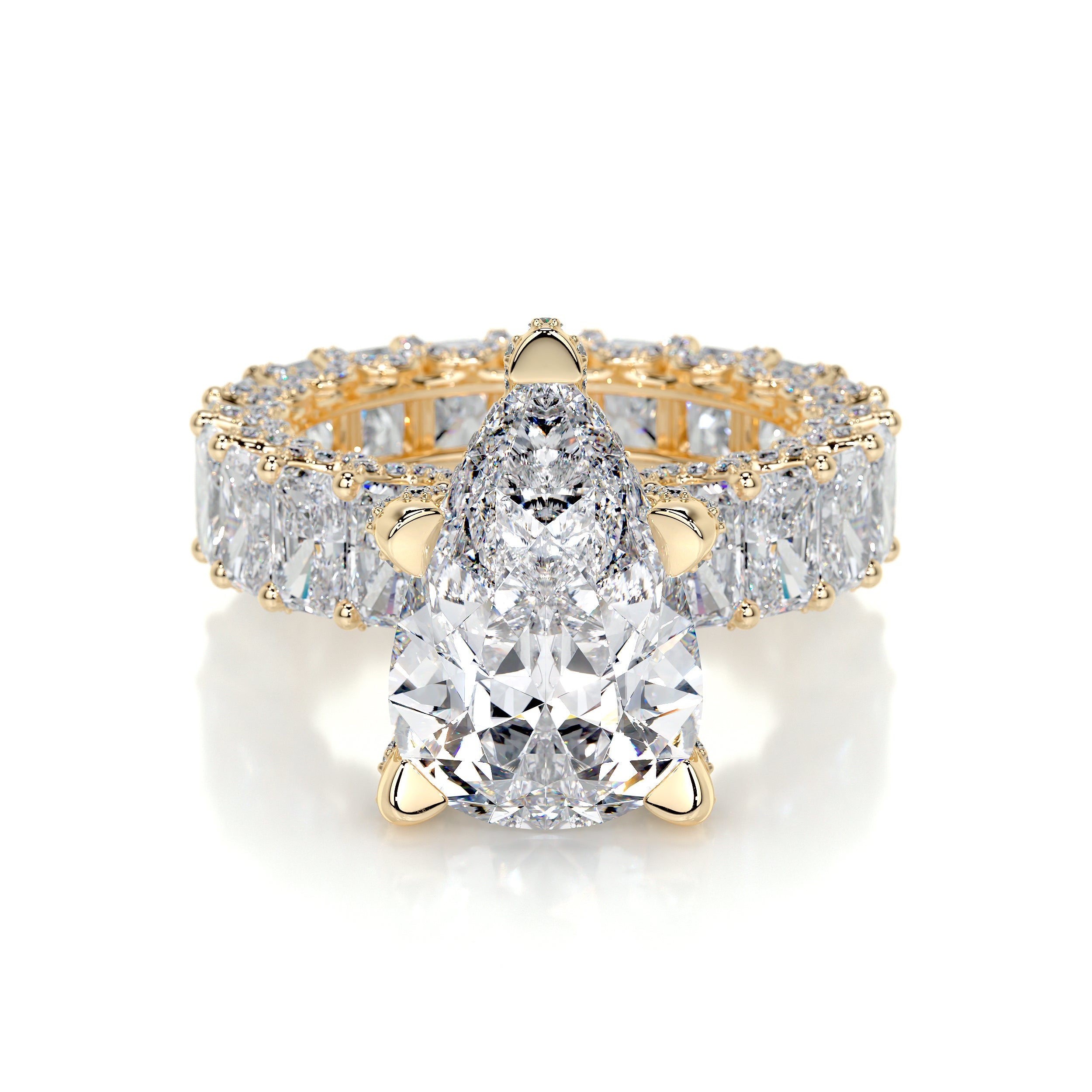 Arabella Lab Grown Diamond Ring   (8 Carat) -18K Yellow Gold