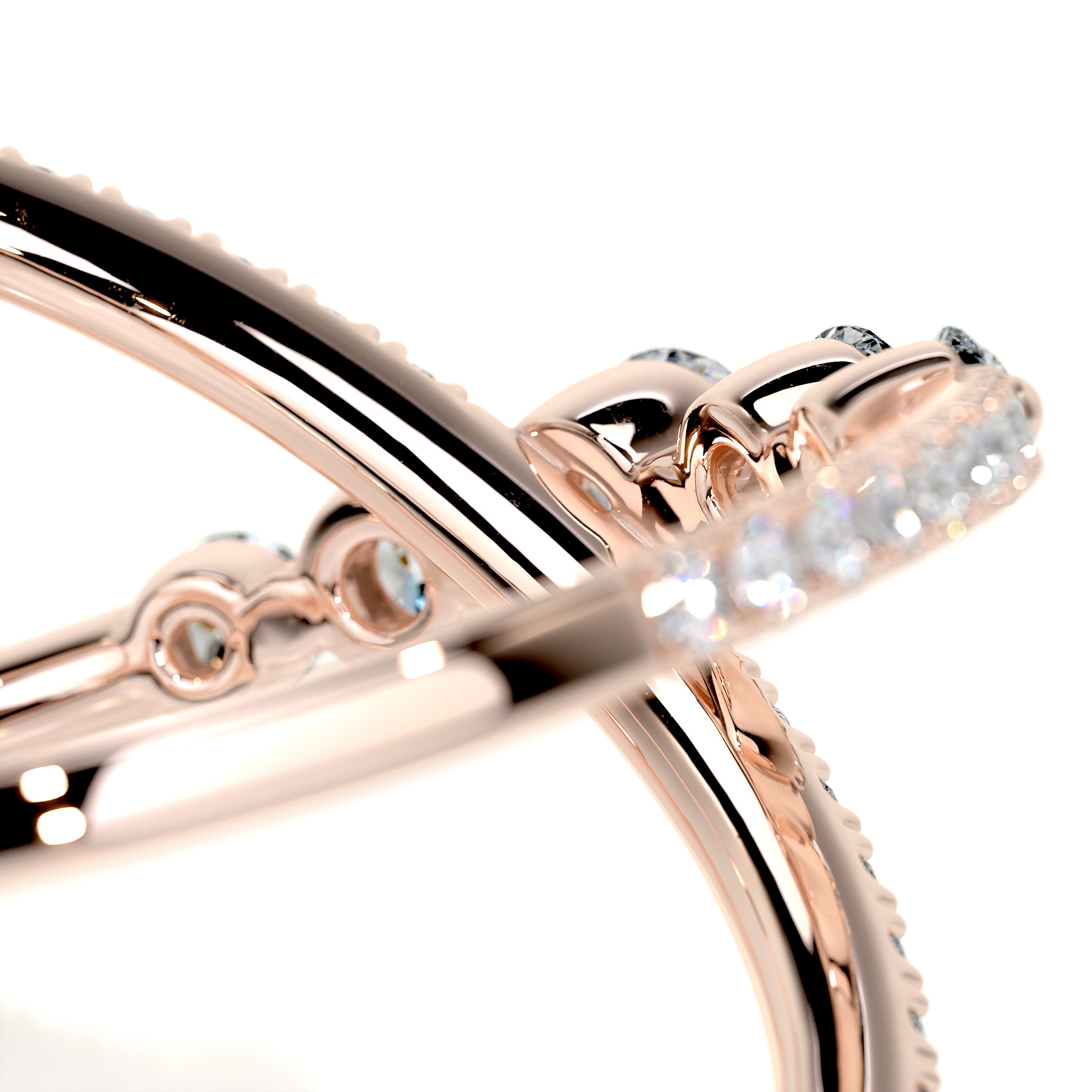 Iris Fashion Diamond Ring (0.42 Carat) -14K Rose Gold