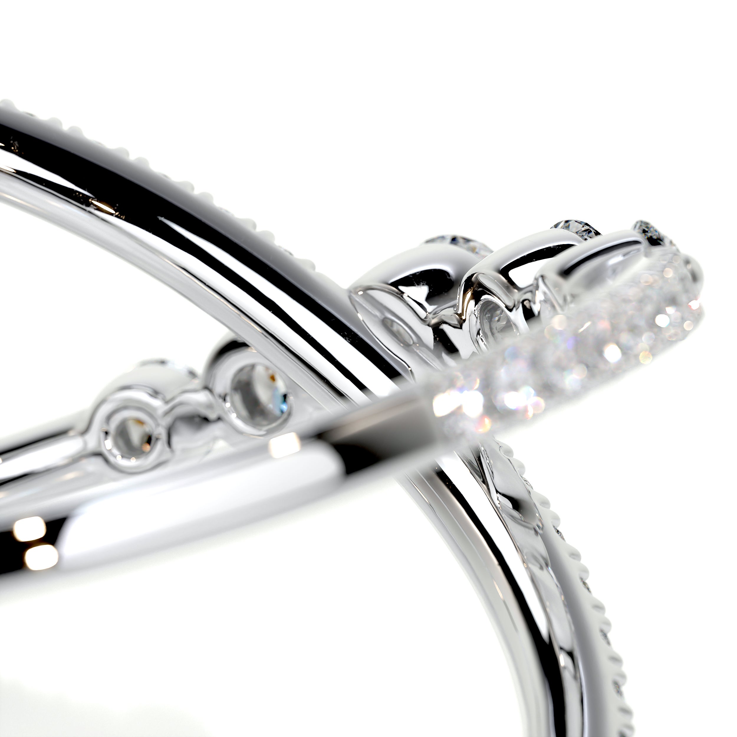 Iris Fashion Diamond Ring (0.42 Carat) -14K White Gold