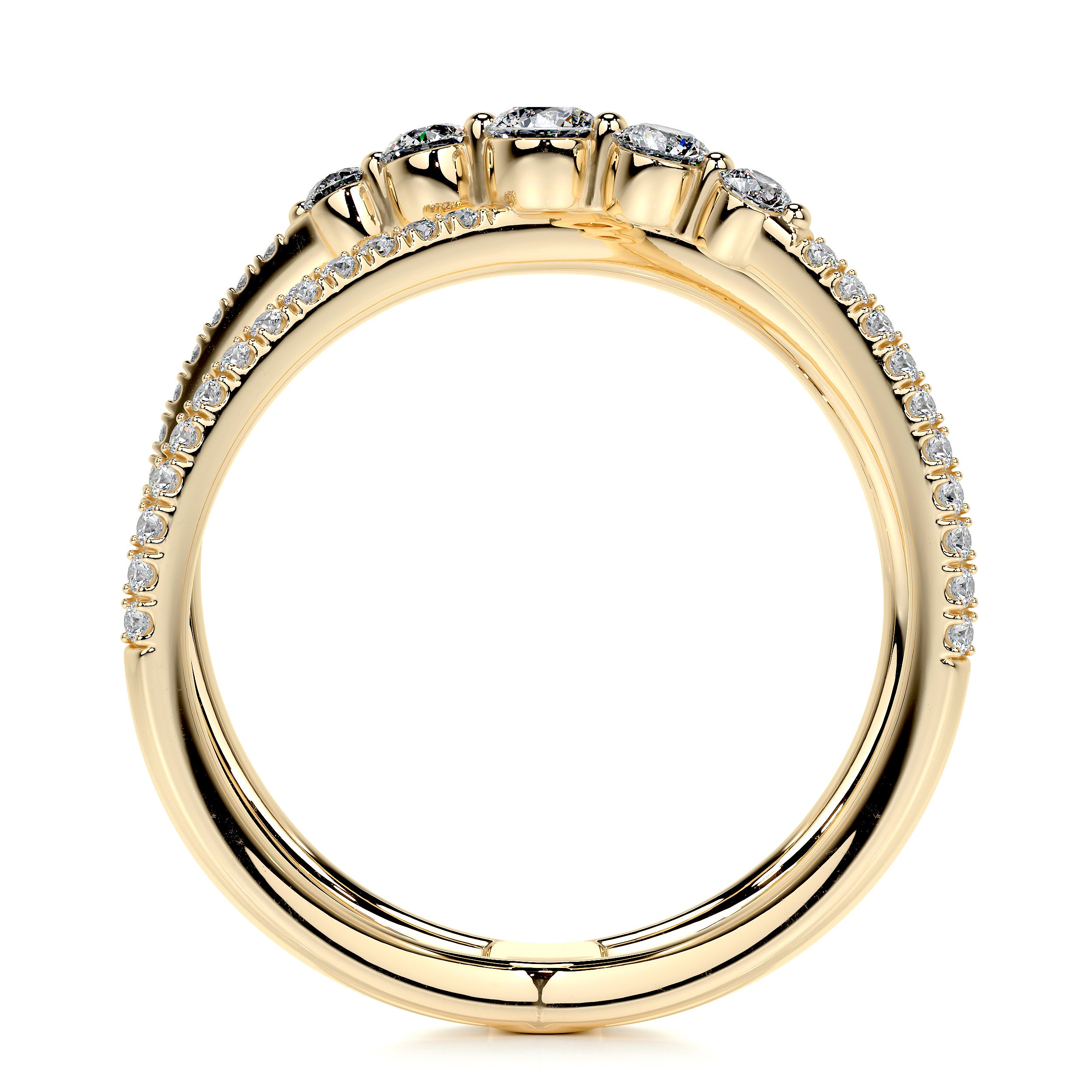 Iris Lab Grown Diamond Wedding Ring (0.42 Carat) -18K Yellow Gold