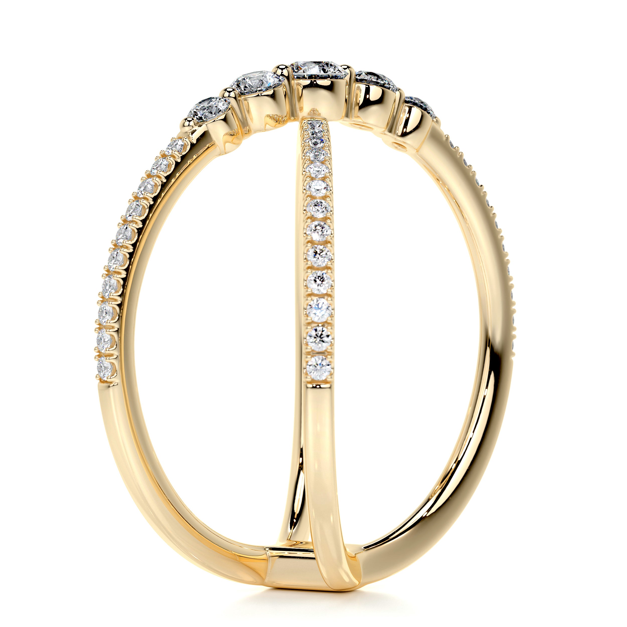 Iris Fashion Diamond Ring (0.42 Carat) -18K Yellow Gold