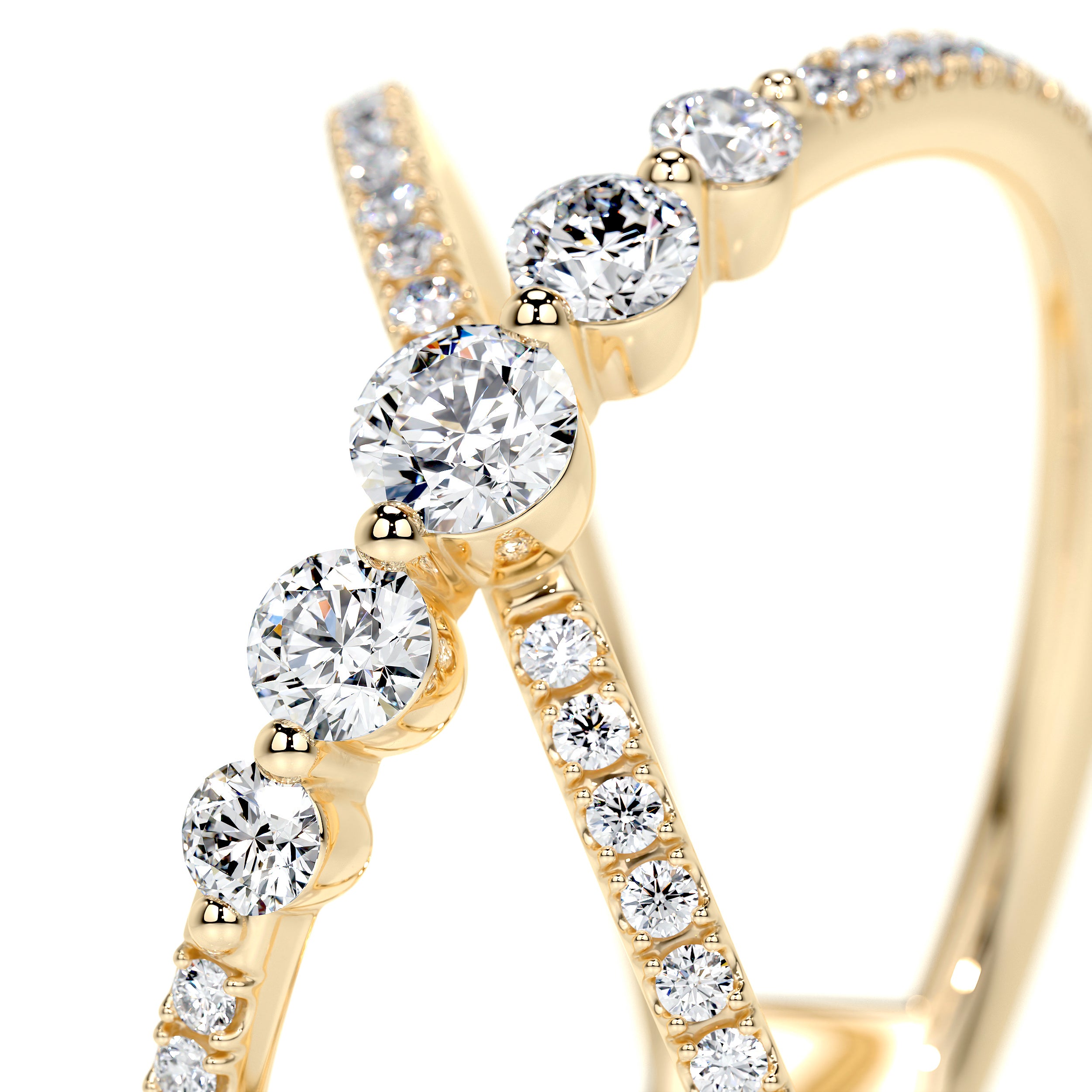 Iris Lab Grown Diamond Wedding Ring (0.42 Carat) -18K Yellow Gold