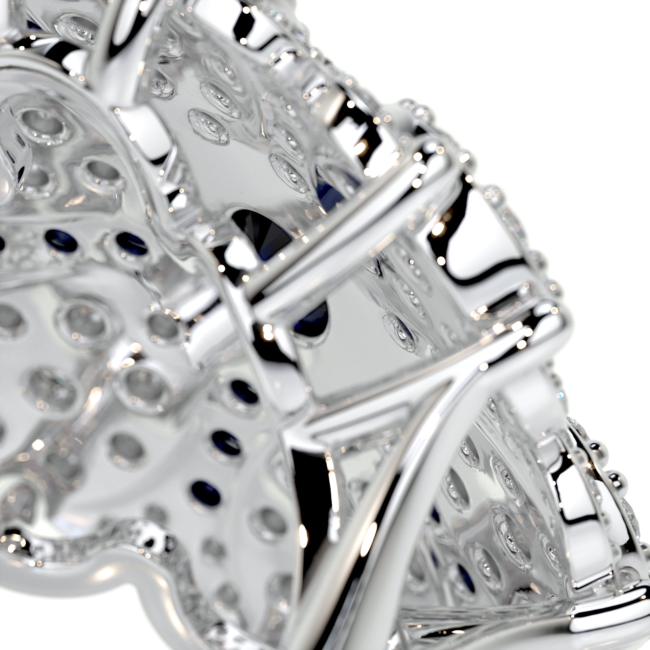 Amora Fashion Gemstones & Diamonds Ring (2.91 Carat) -18K White Gold