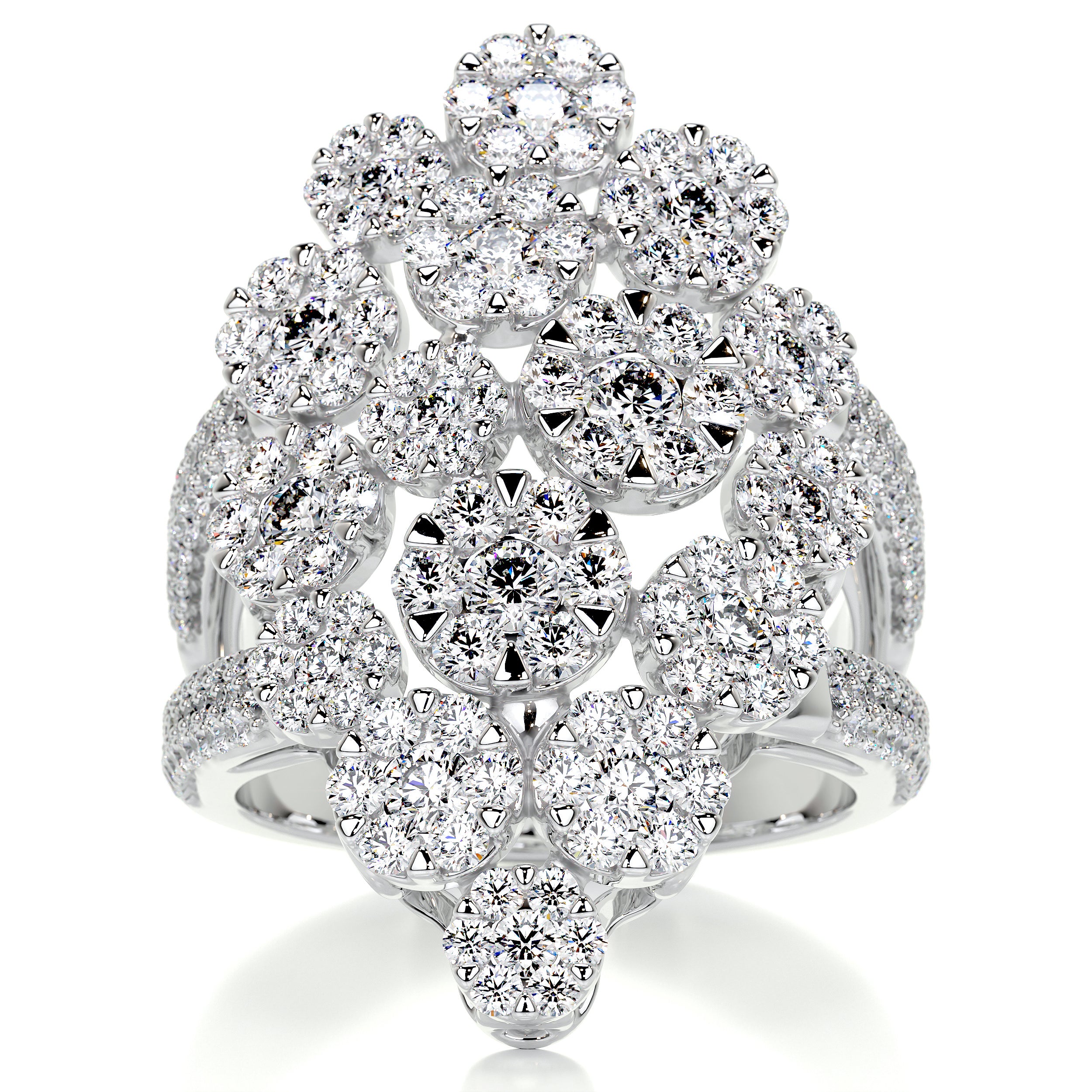 Noah Fashion Diamond Ring   (2.36 Carat) -18K White Gold