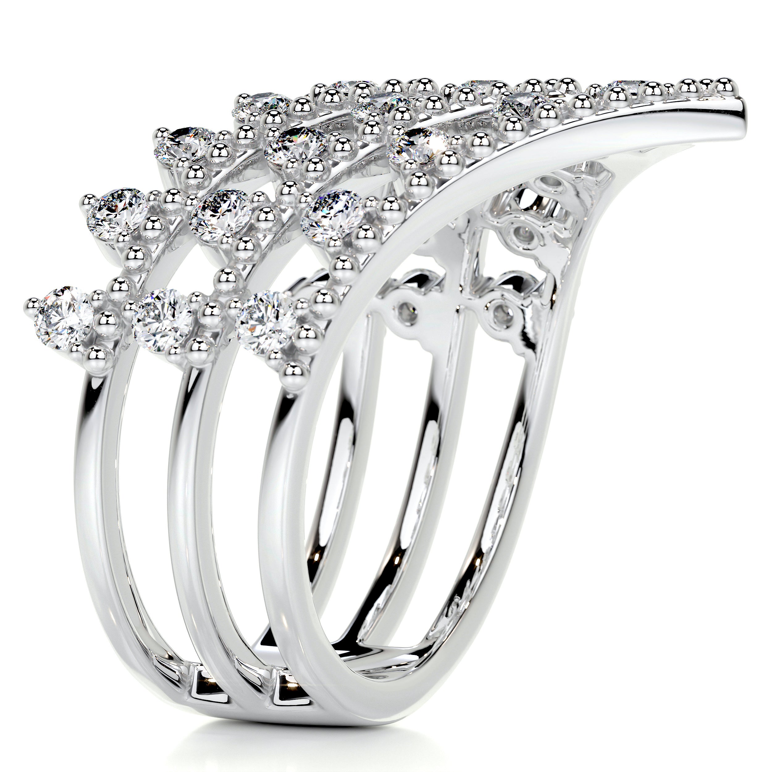 Reina Fashion Diamond  Ring   (0.83 Carat) -18K White Gold