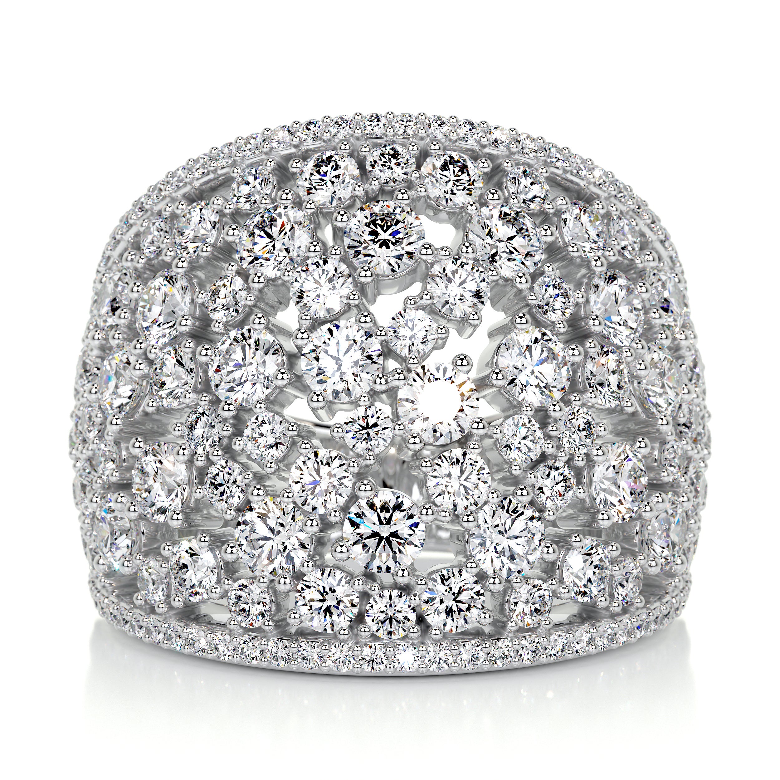 Simone Fashion Diamond Band (2.9 Carat) -18K White Gold (RTS)
