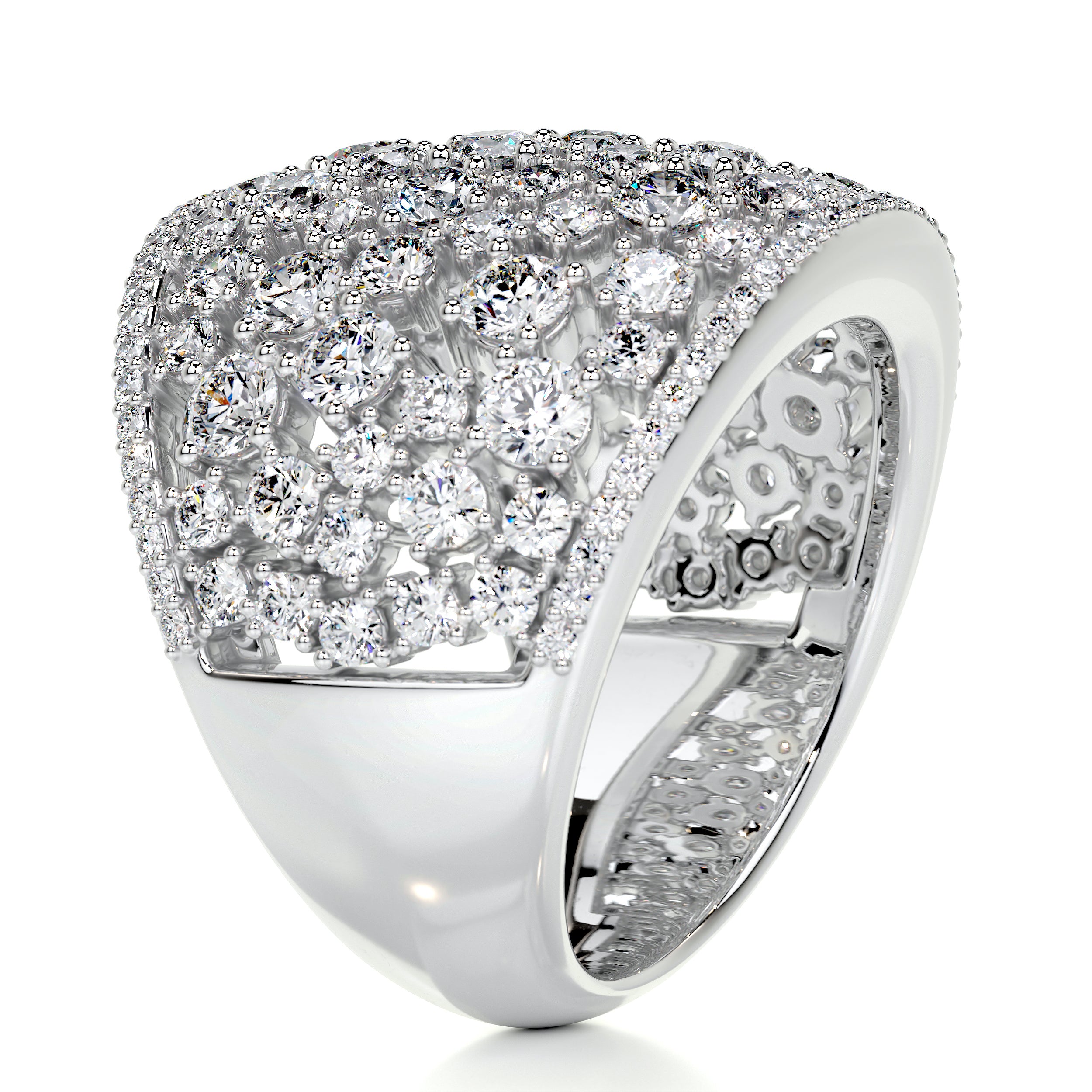 Simone Fashion Diamond Band (2.9 Carat) -18K White Gold (RTS)