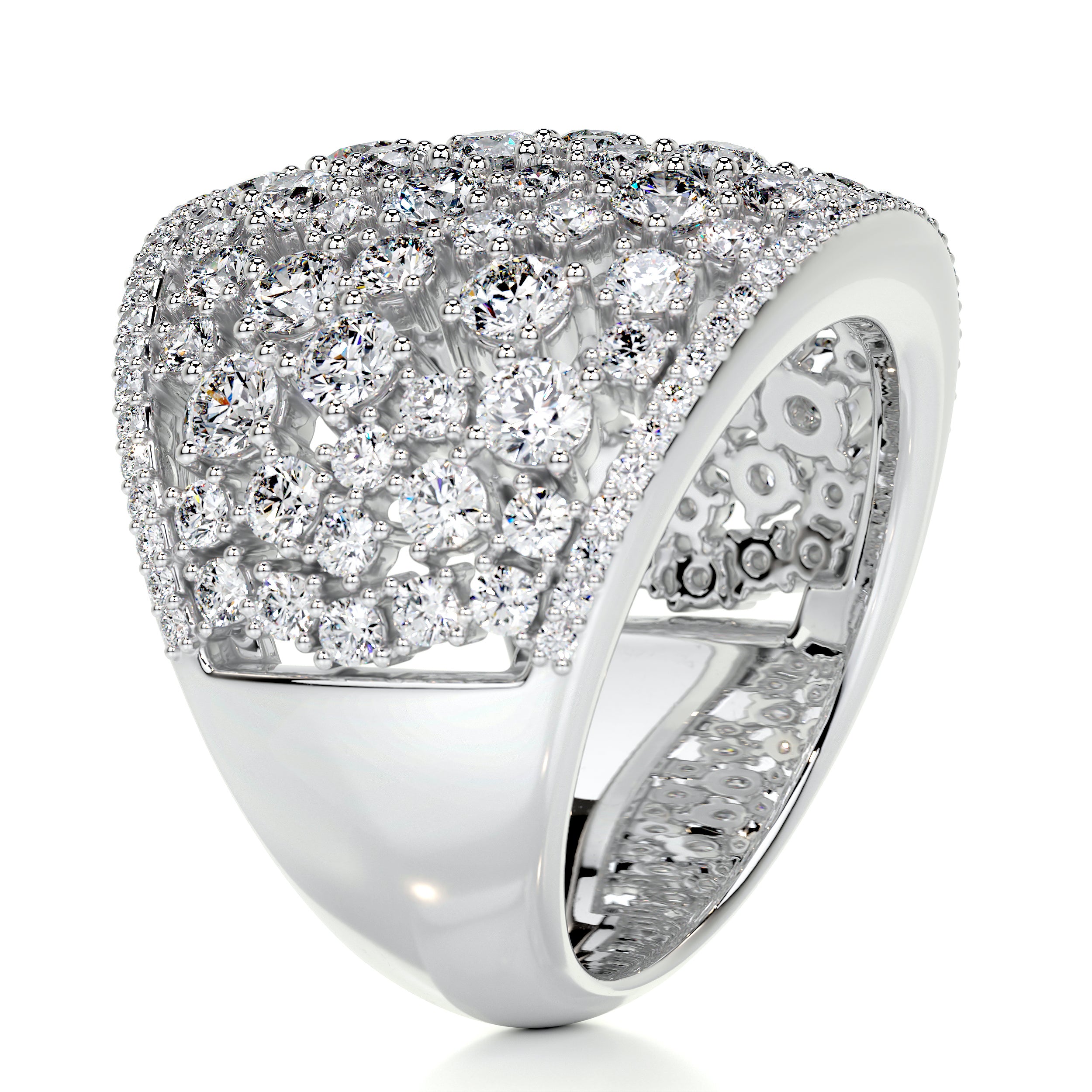 Simone Fashion Diamond Band   (2.9 Carat) -18K White Gold